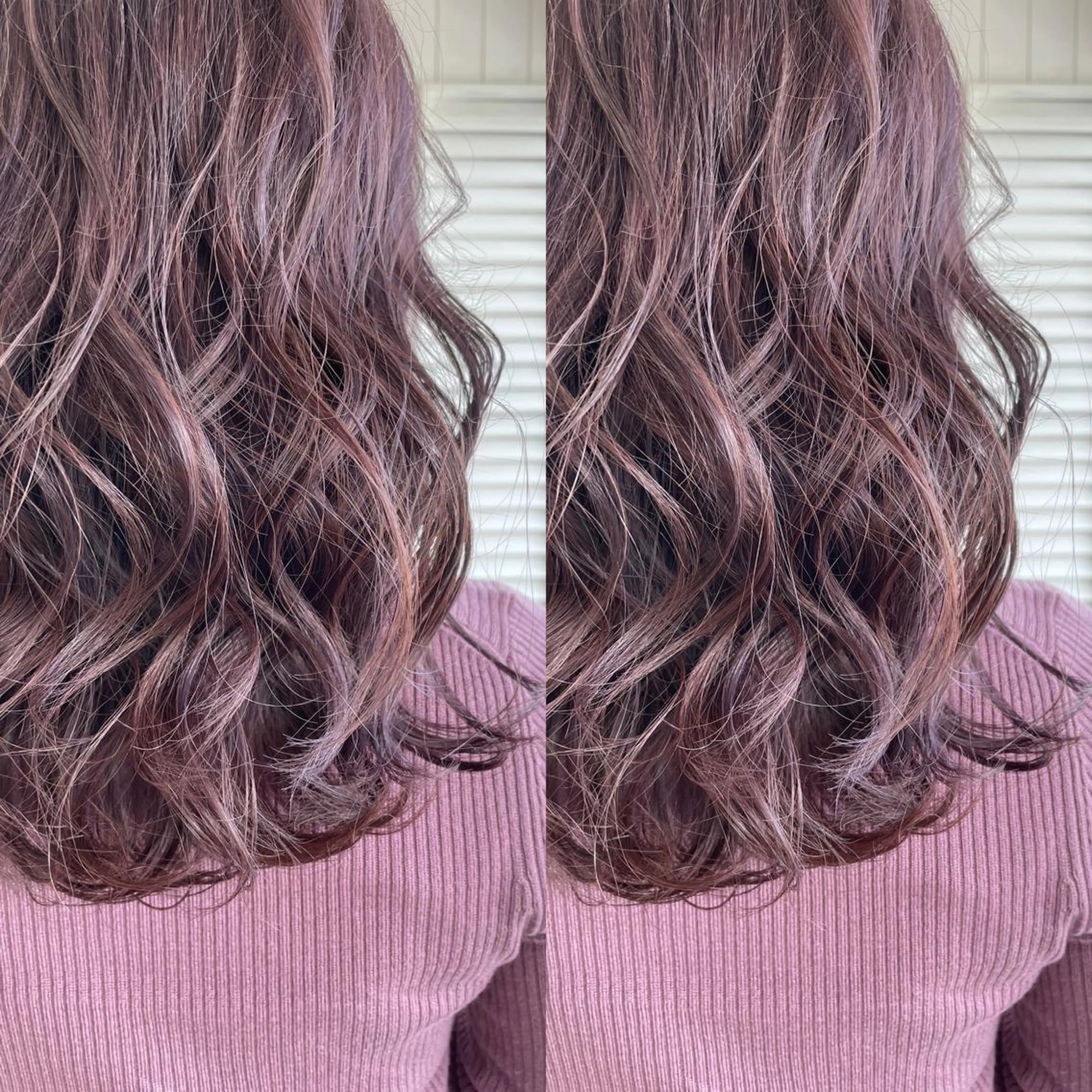 ロング カラー ピンクカラー ピンクパープル パープルカラー Snaly カラー特化ページのヘアスタイル