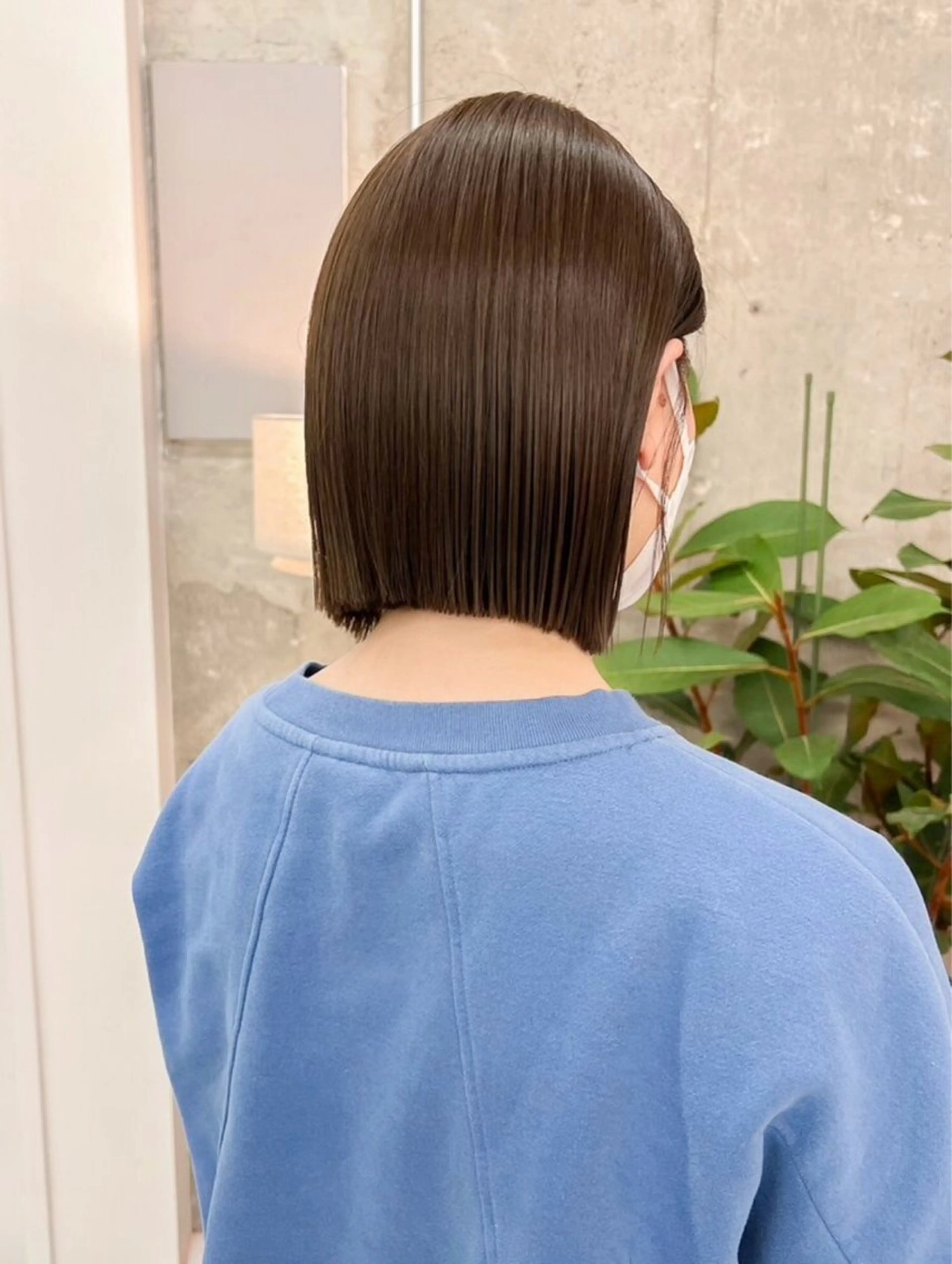 ミディアム カラー ベージュカラー ヌーディベージュ ボブ 髪質改善 AYAKA/名古屋/ 栄/ボブ/透明カラーのヘアスタイル