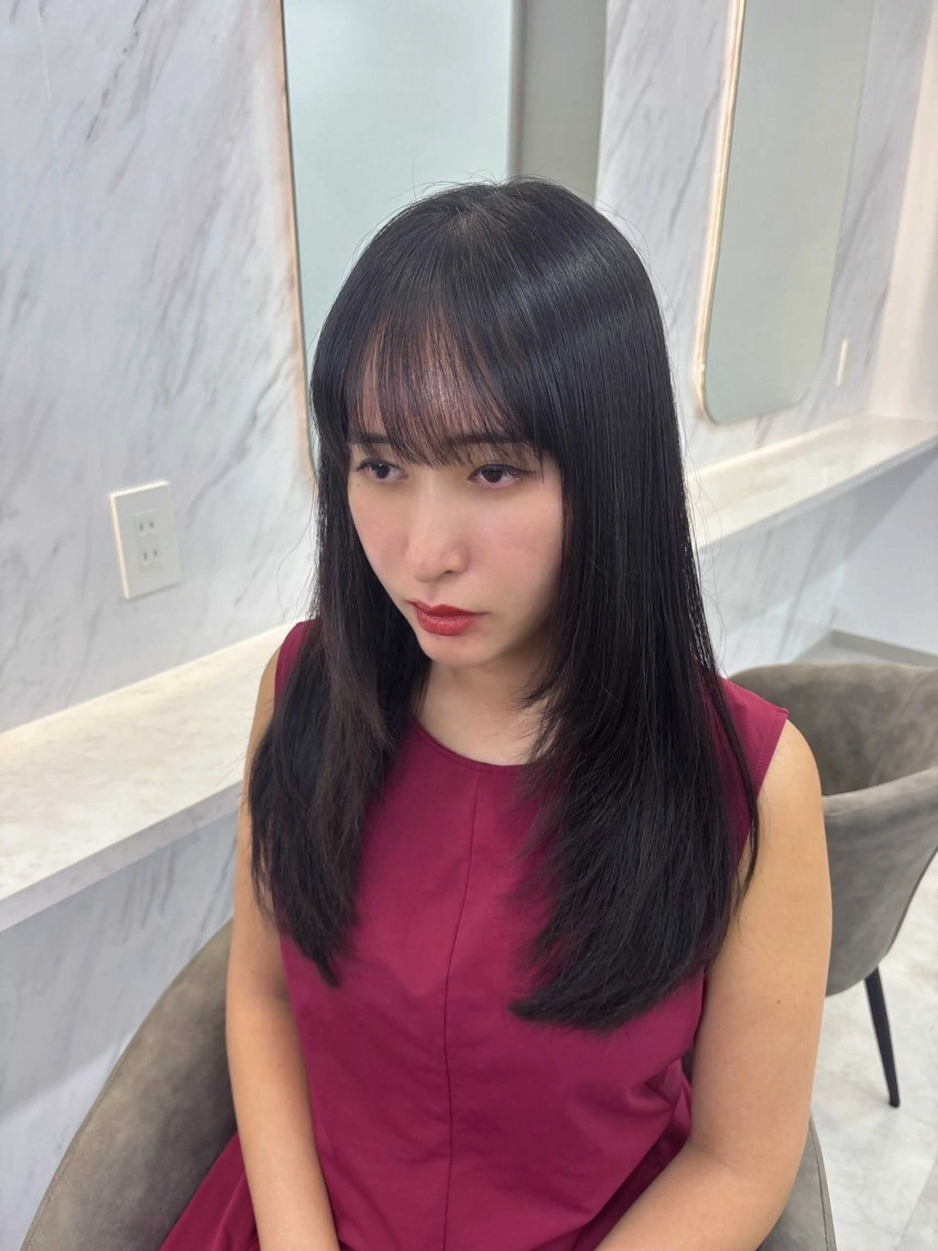 ロング カット Lapis所属・韓国レイヤーカット/ AIRIのヘアスタイル