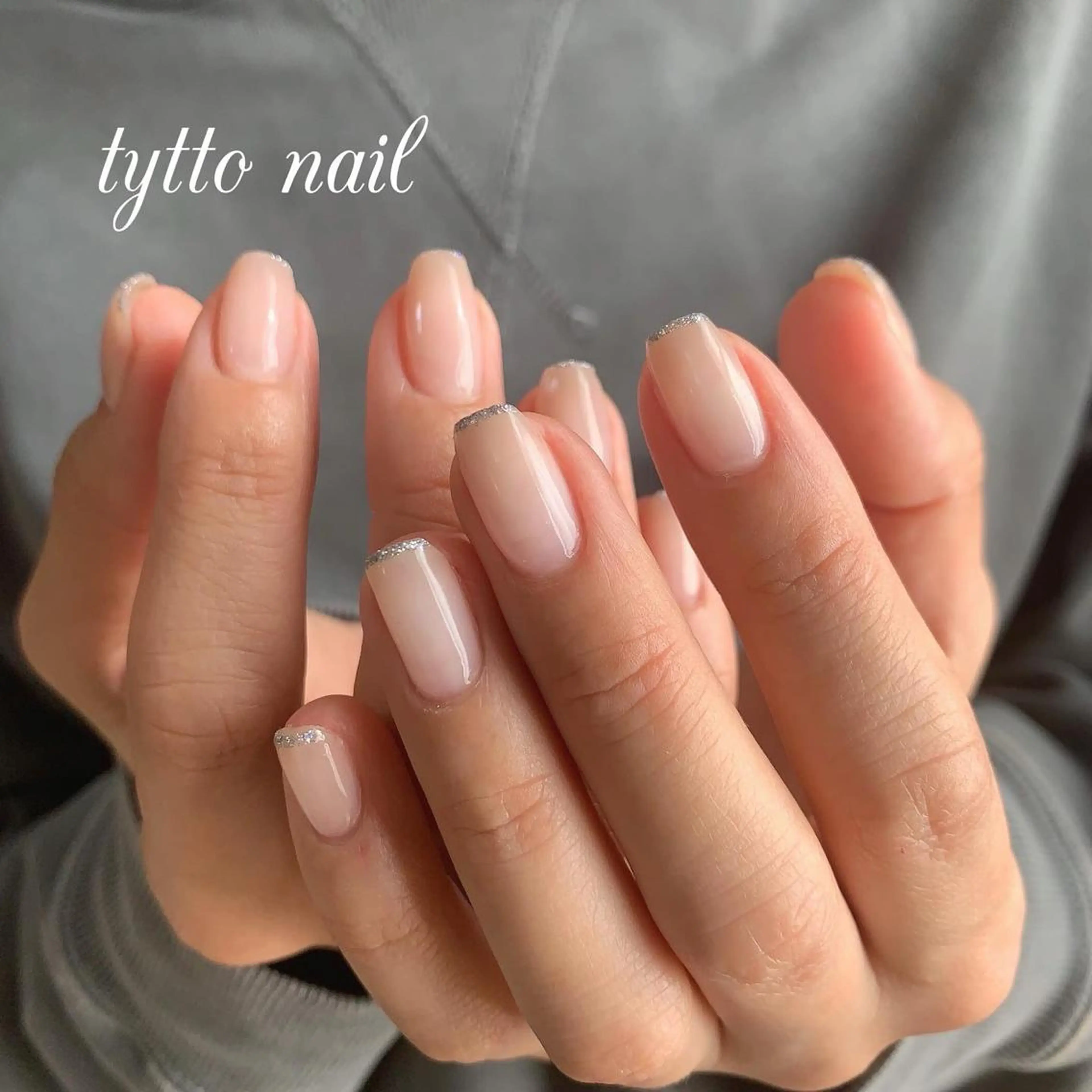 ネイル フラッシュネイル フレンチネイル グラデーション オフィスネイル 冬ネイル tytto nail ❤︎‪‪eri‪‪のネイルデザイン