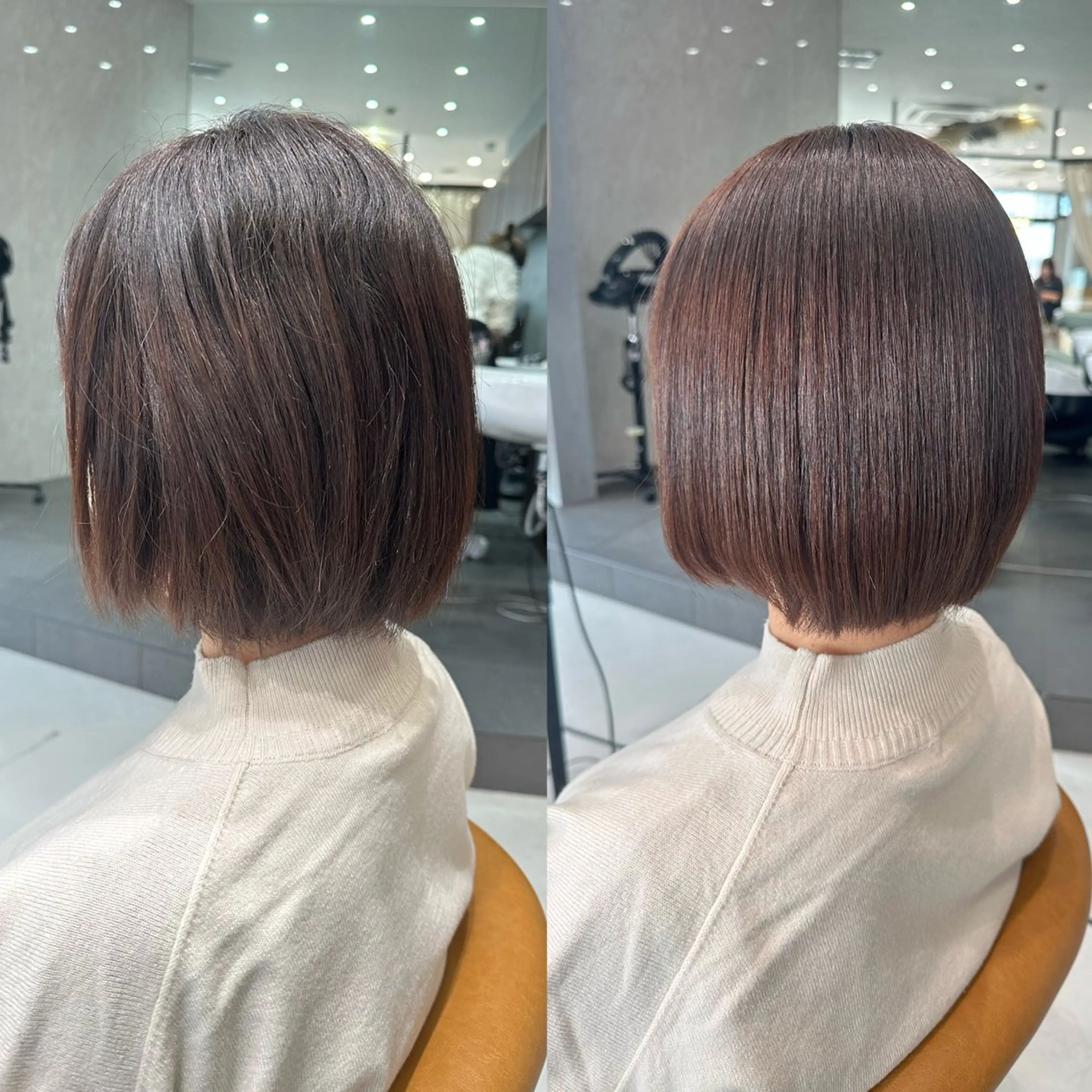 ミディアム 縮毛矯正 福川優月 /レイヤー /透明感カラーのヘアスタイル