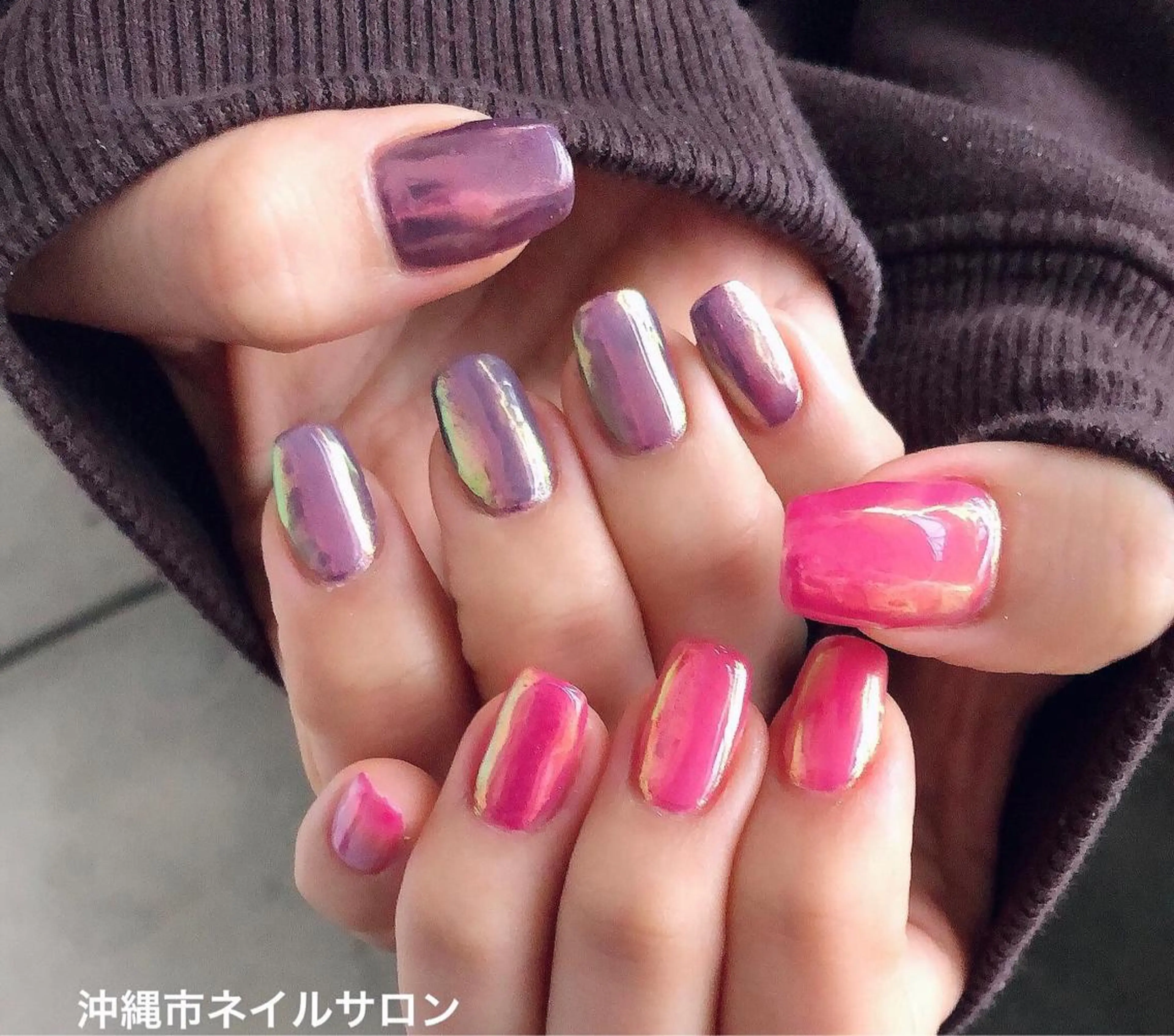 ネイル ハンドネイル 沖縄市ネイルサロン エメラルドアイルのネイルデザイン