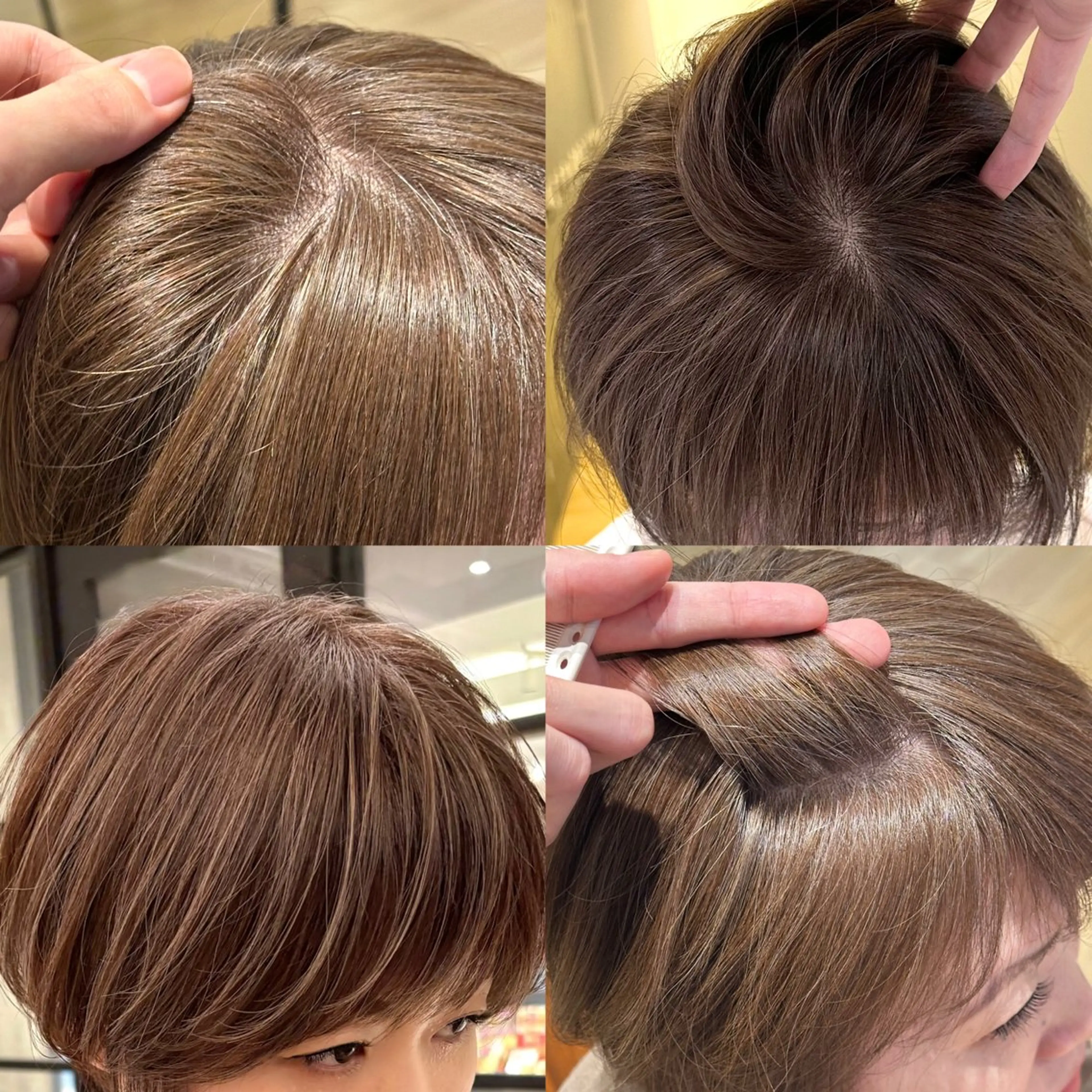 夜限定価格🌙*ﾟ【脱白髪染め🌃】白髪ぼかしカラー✨️白髪を活かした透明感あるカラーに💫トリートメント付き💕の写真