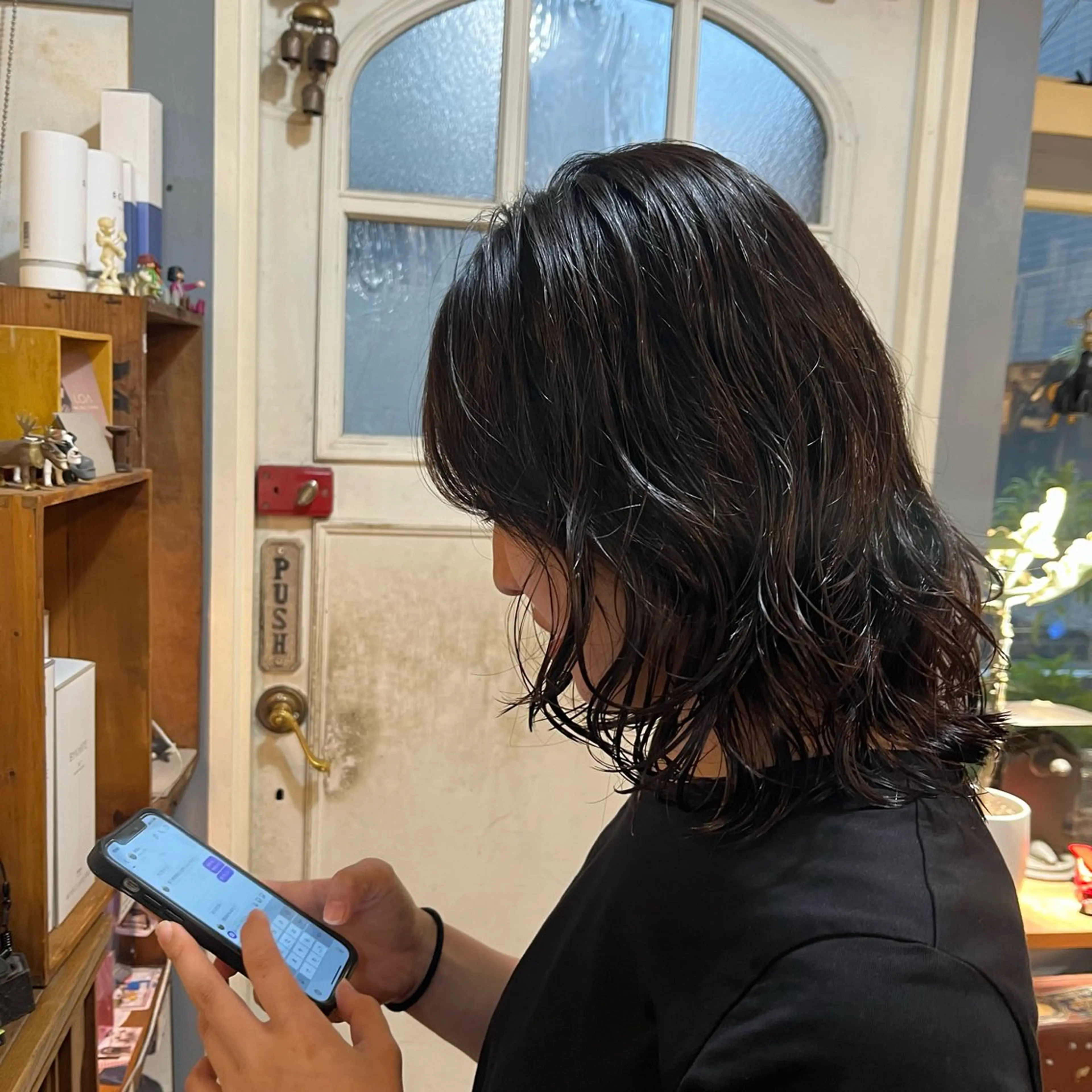 ミディアム パーマ カット パーマ ヘッドスパ 抜け感ショート パーマ/緒方椋のヘアスタイル