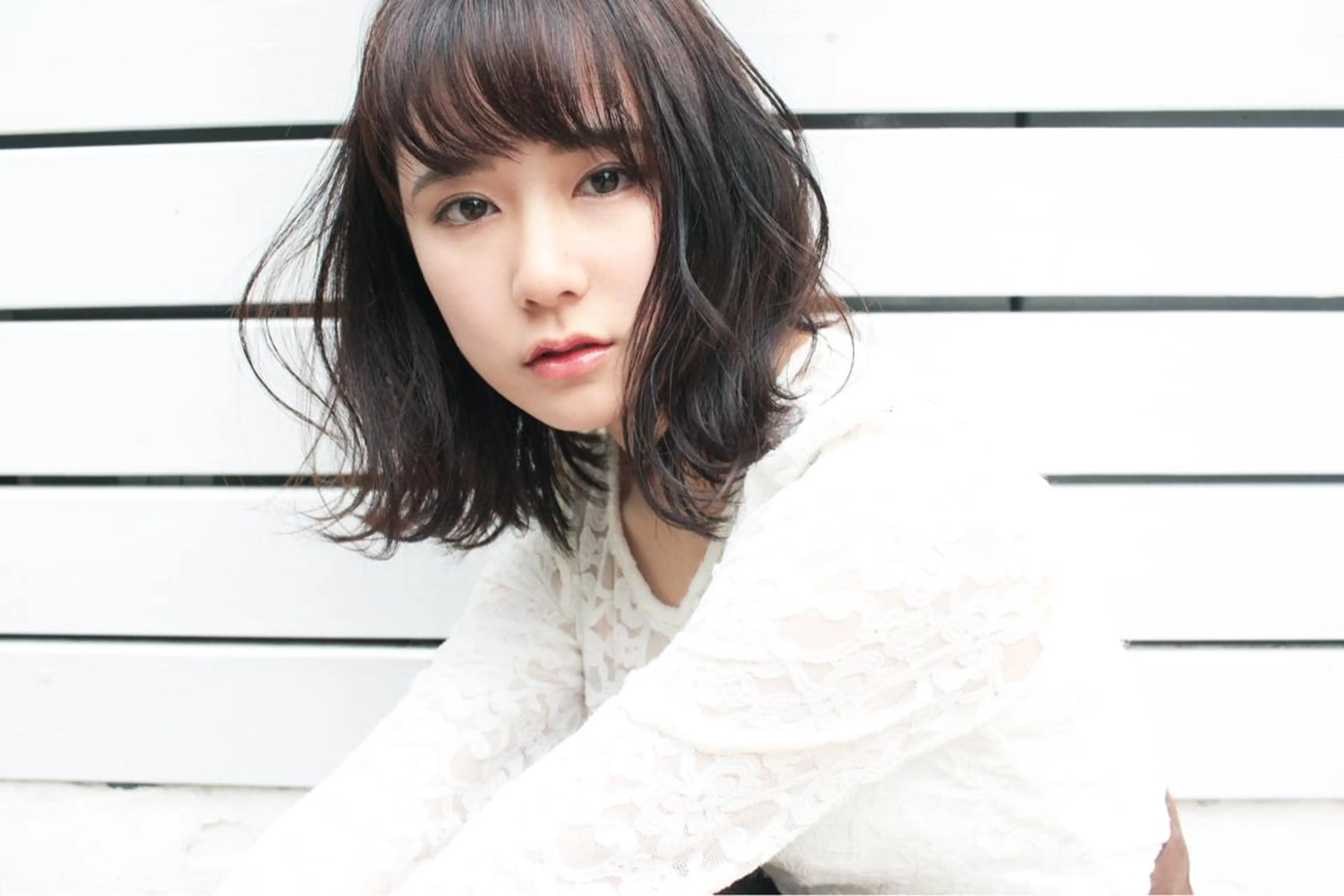 ミディアム ハイライト エクステ（レミー毛） NINEのヘアスタイル