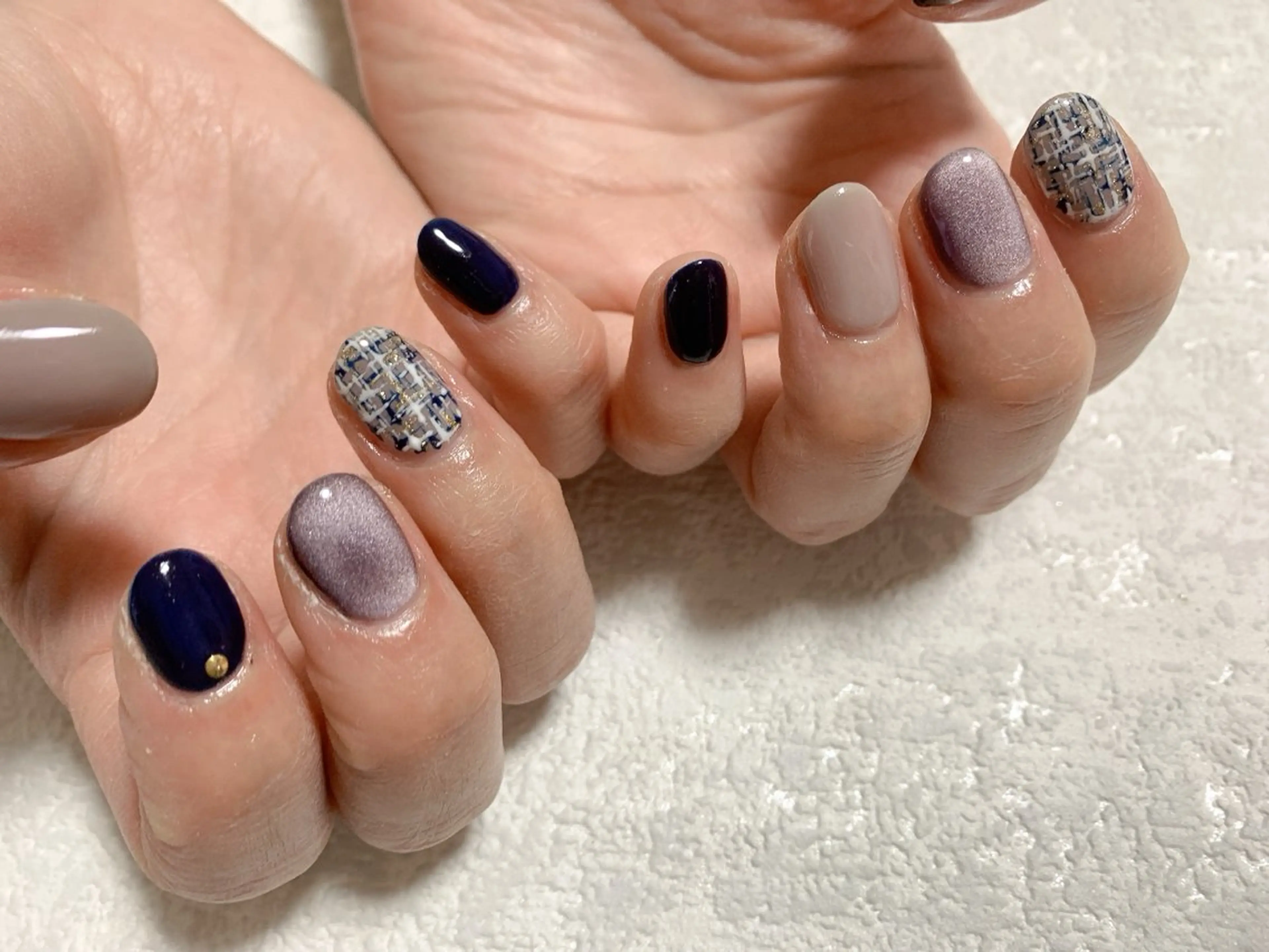 ネイル ジェルネイル 韓国ネイル マグネットネイル メンズネイル パラジェル kiki nail たまプラーザのネイルデザイン