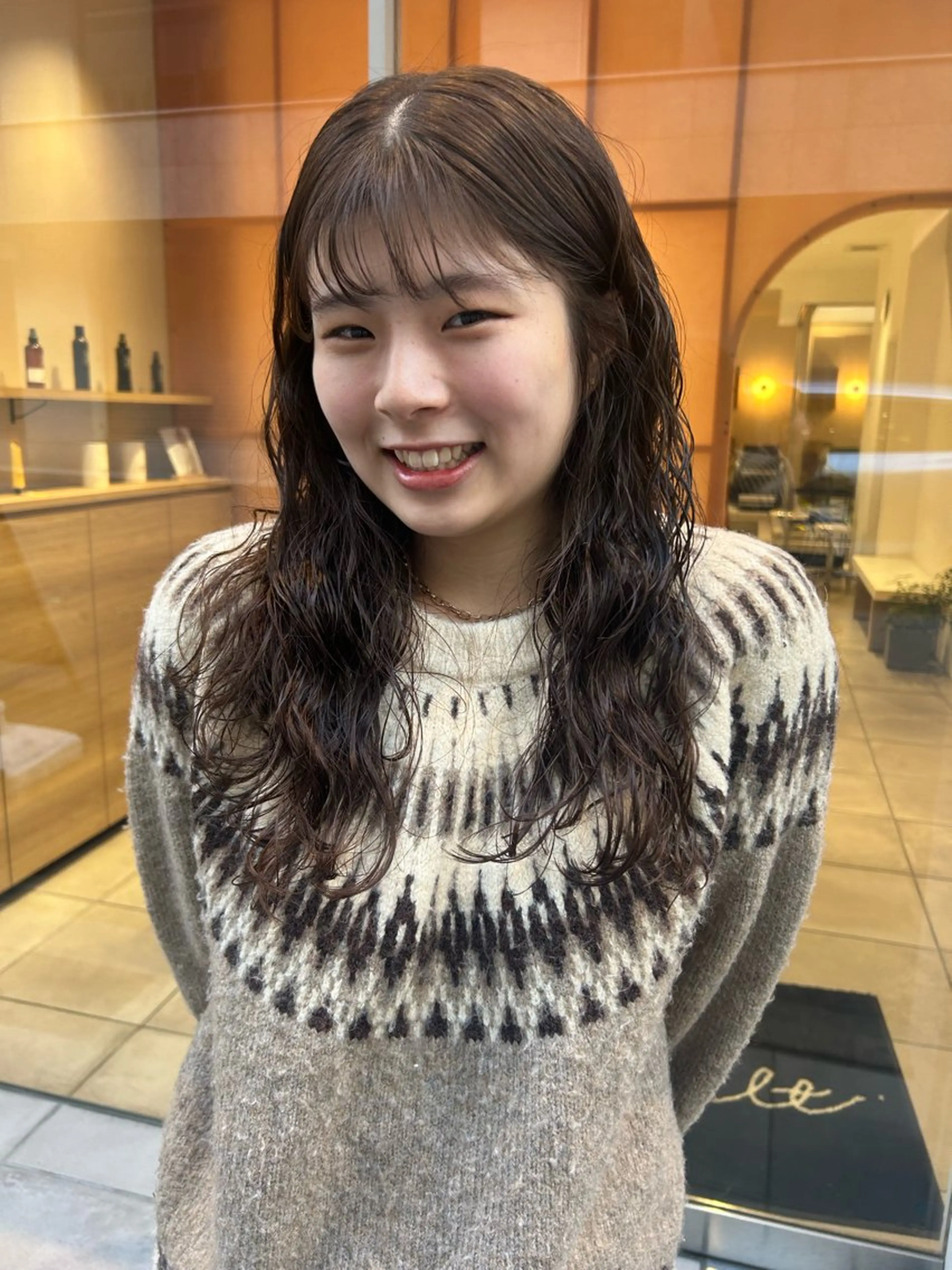 セミロング パーマ カット パーマ トリートメント hanabi / パーマのヘアスタイル