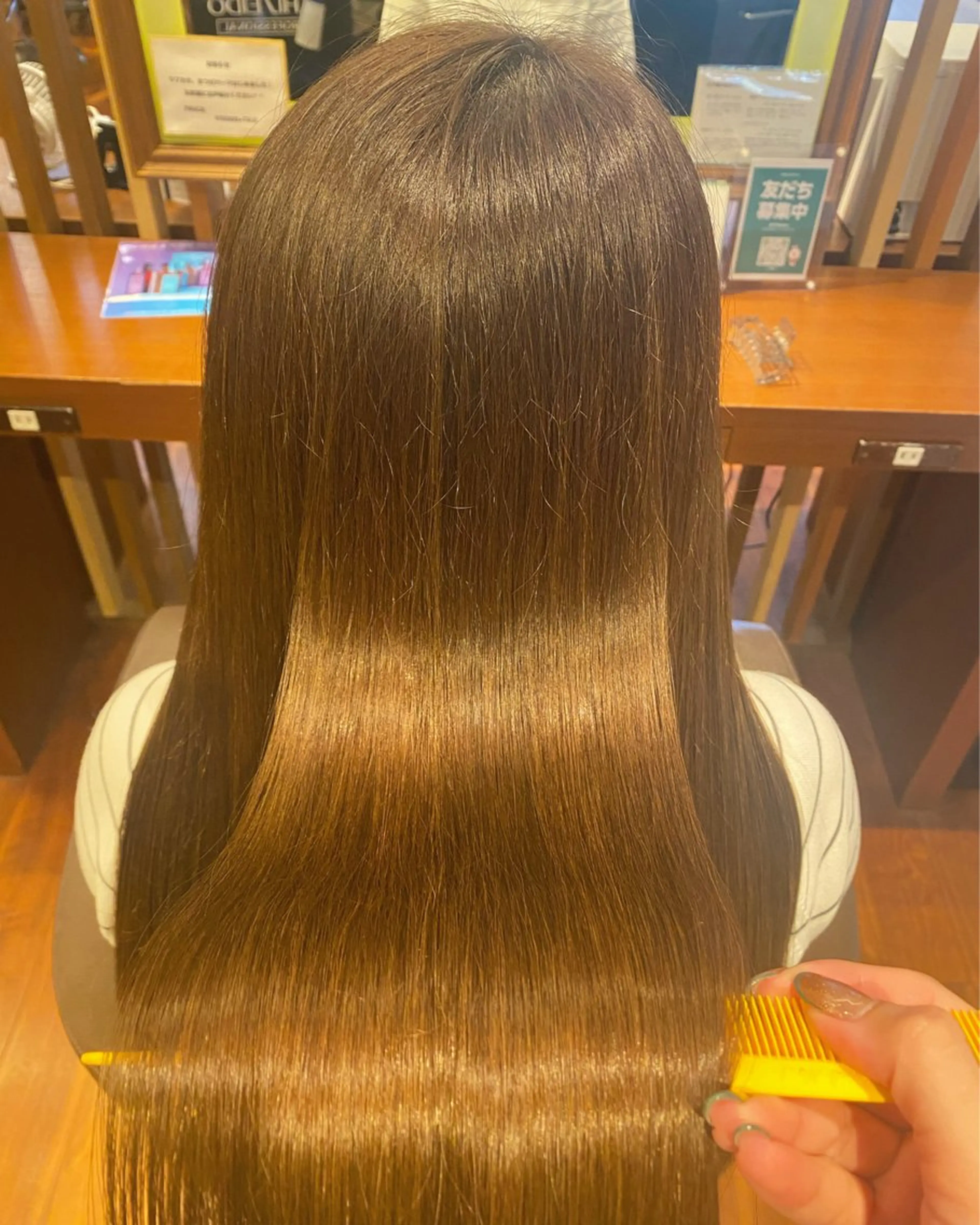 ロング カット 縮毛矯正 オーガニックカラー/ 髪質改善/暗髪/ボブのヘアスタイル