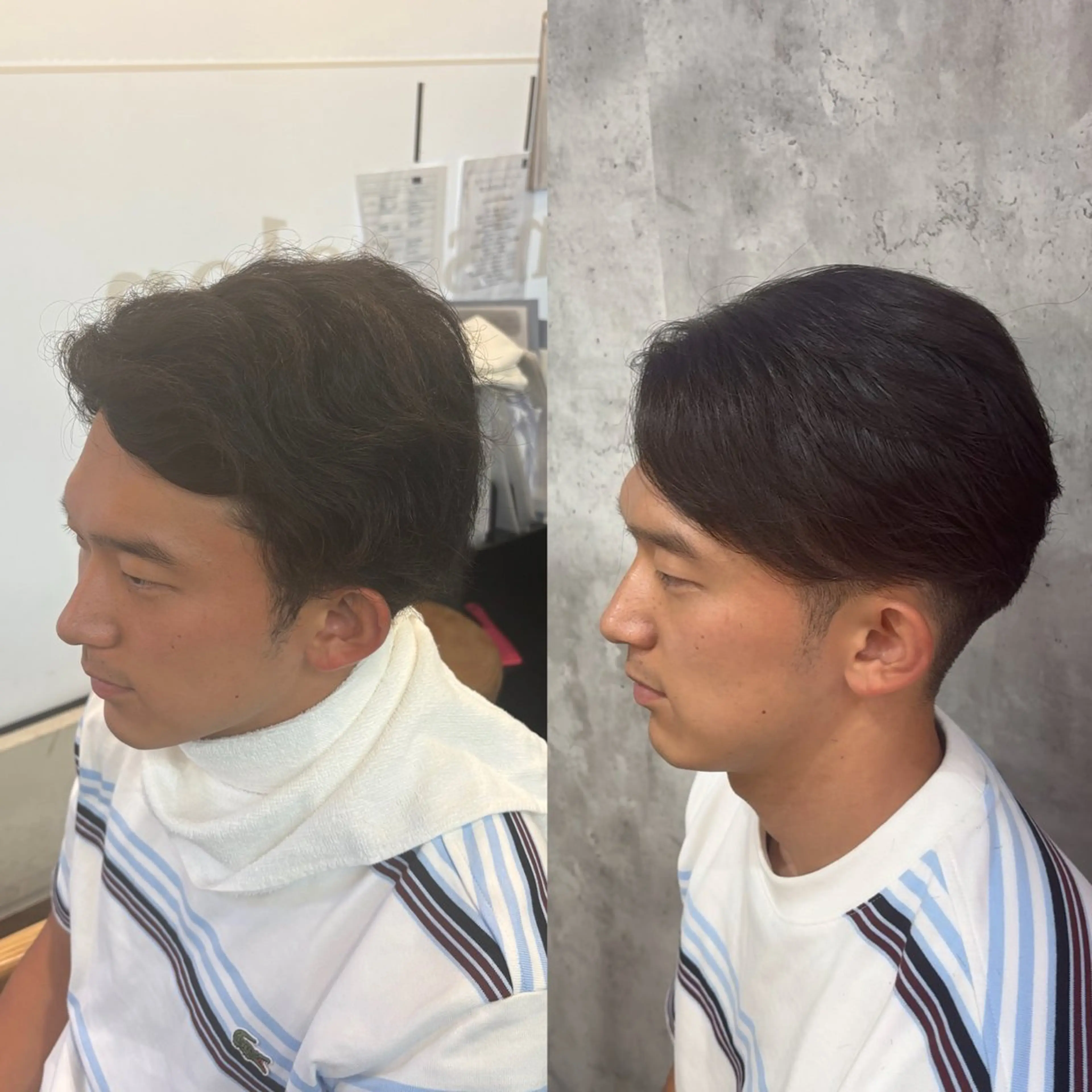 ショート パーマ メンズ 縮毛矯正 カット 縮毛矯正 韓国風メンズ/毛流れ ヘアなら須田龍世のヘアスタイル