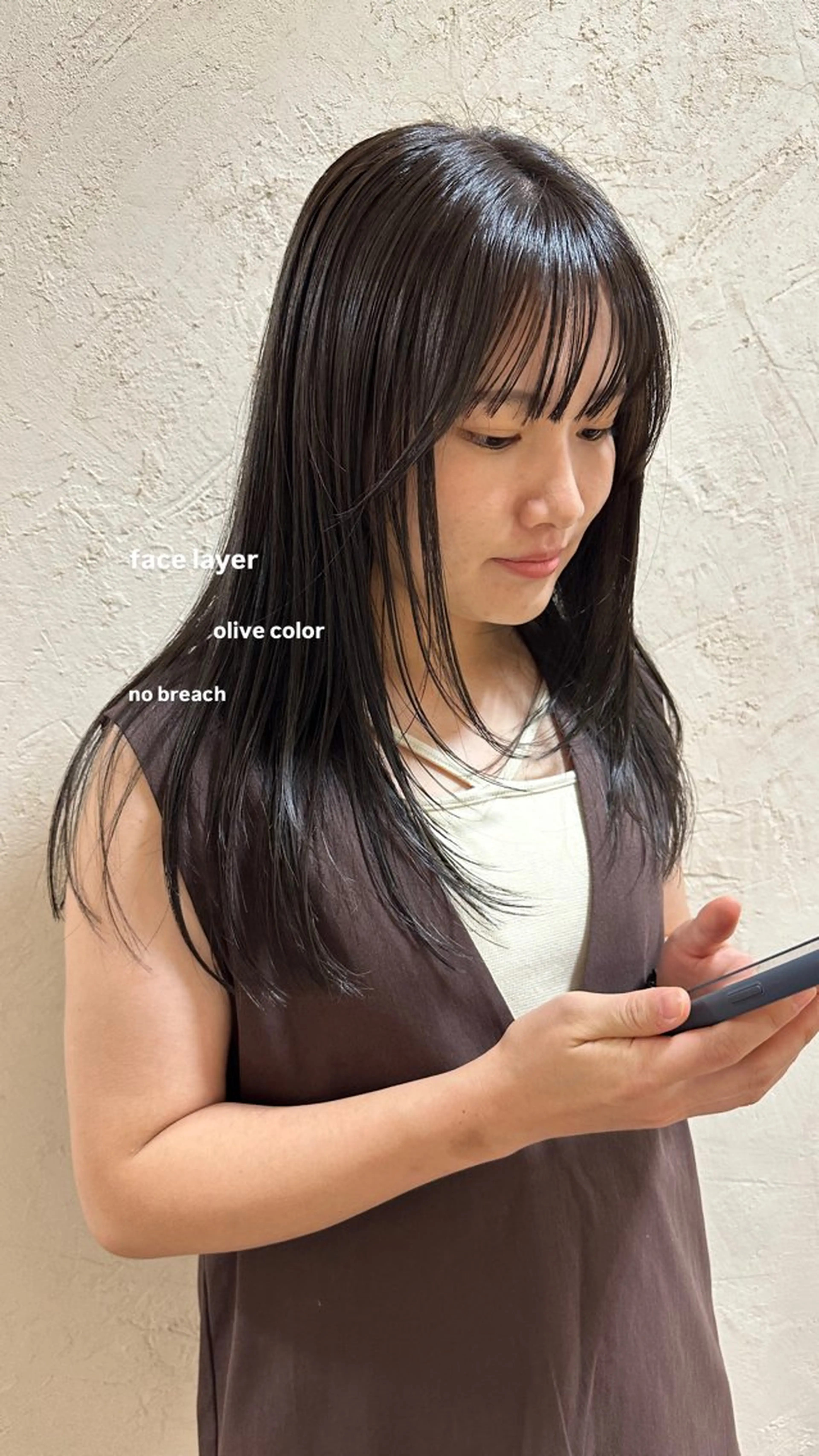 セミロング カラー カット ヘアカラー トリートメント v-lab studio所属・韓国レイヤーカット/ 艶カラー/ noaのヘアスタイル