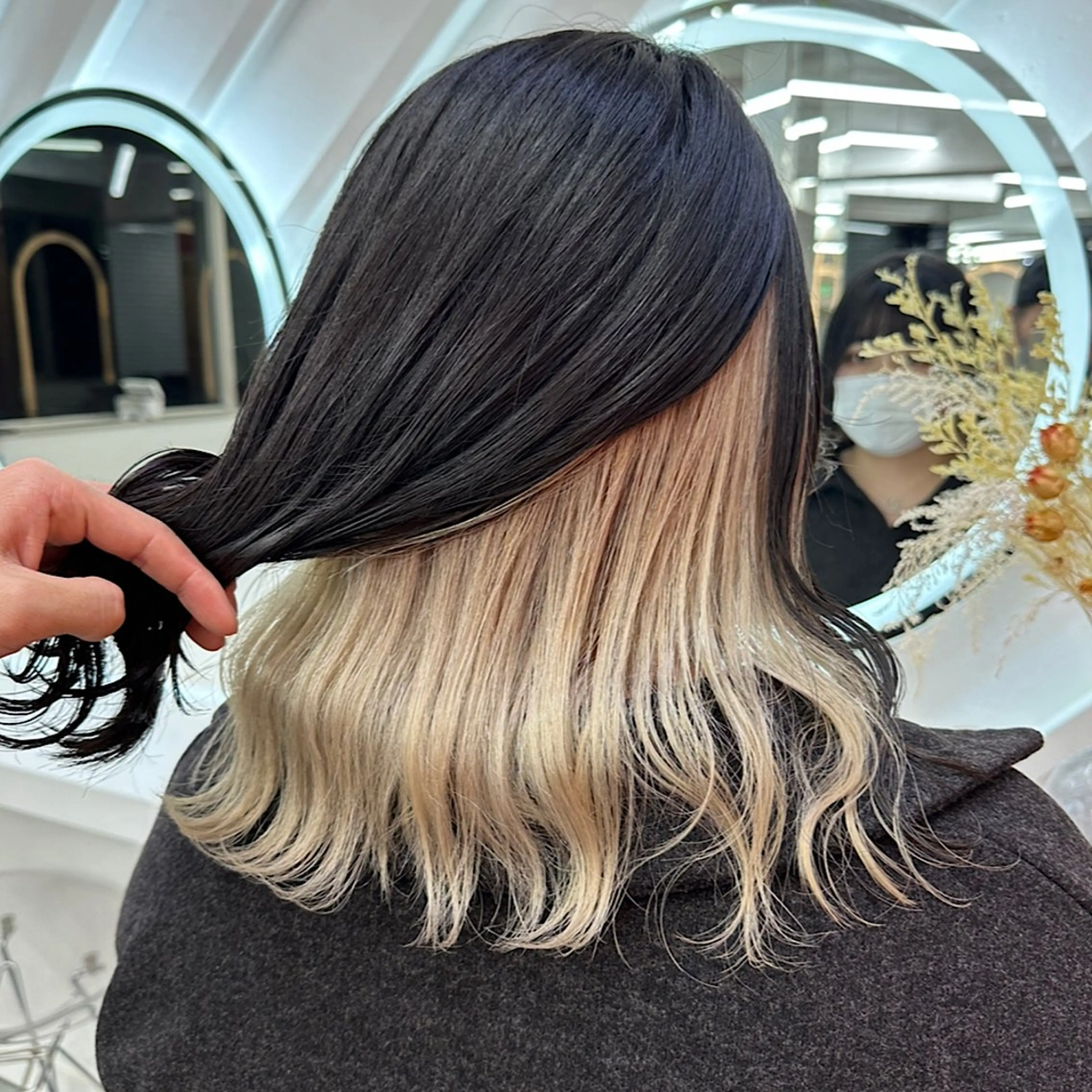 ミディアム カラー 韓国ヘア/艶カラー /田中悠佑のヘアスタイル