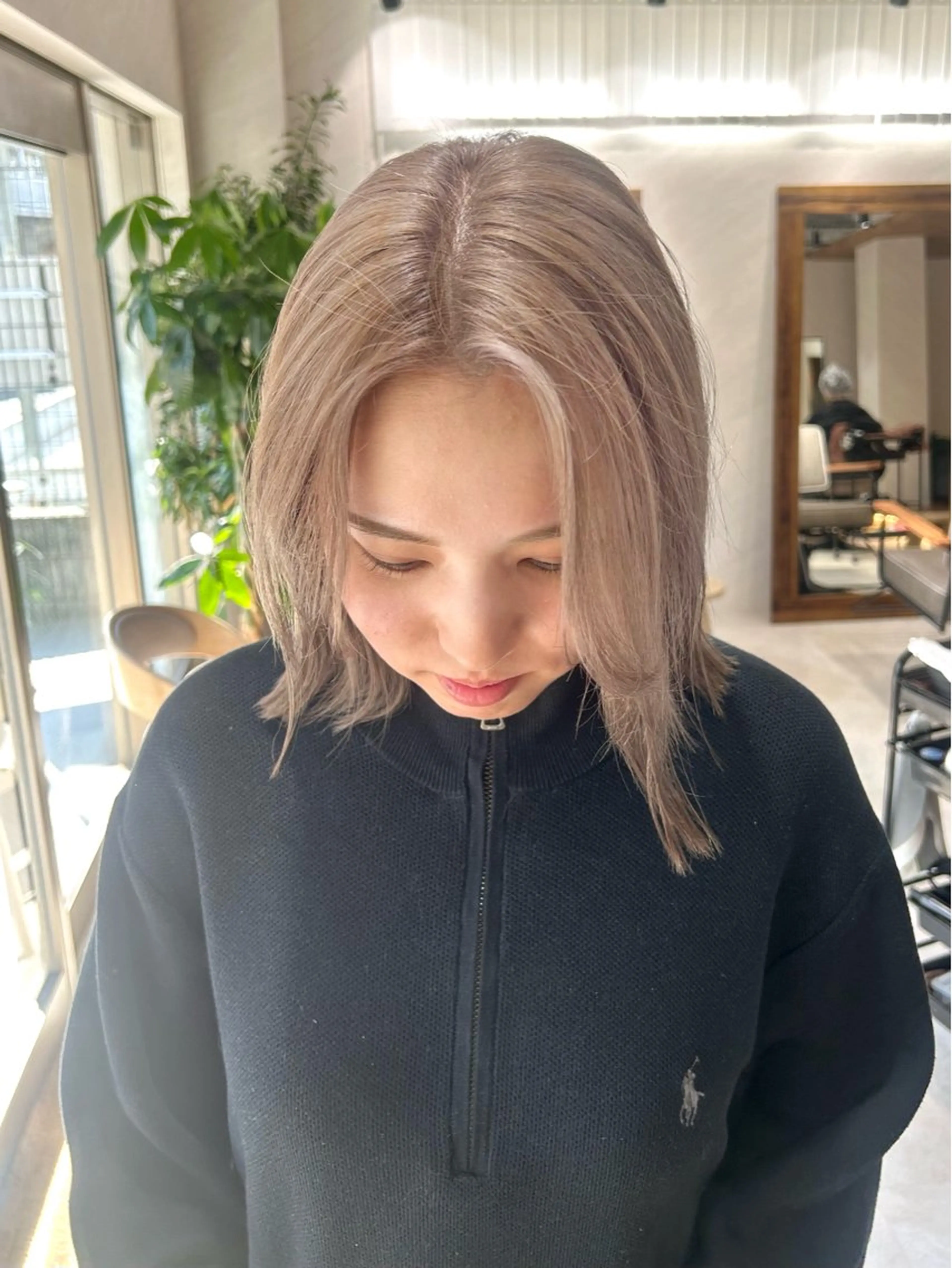 ミディアム カラー ヘアカラー トリートメント ヘアセット 🌷横浜/レイヤー /艶カラー🌷のヘアスタイル