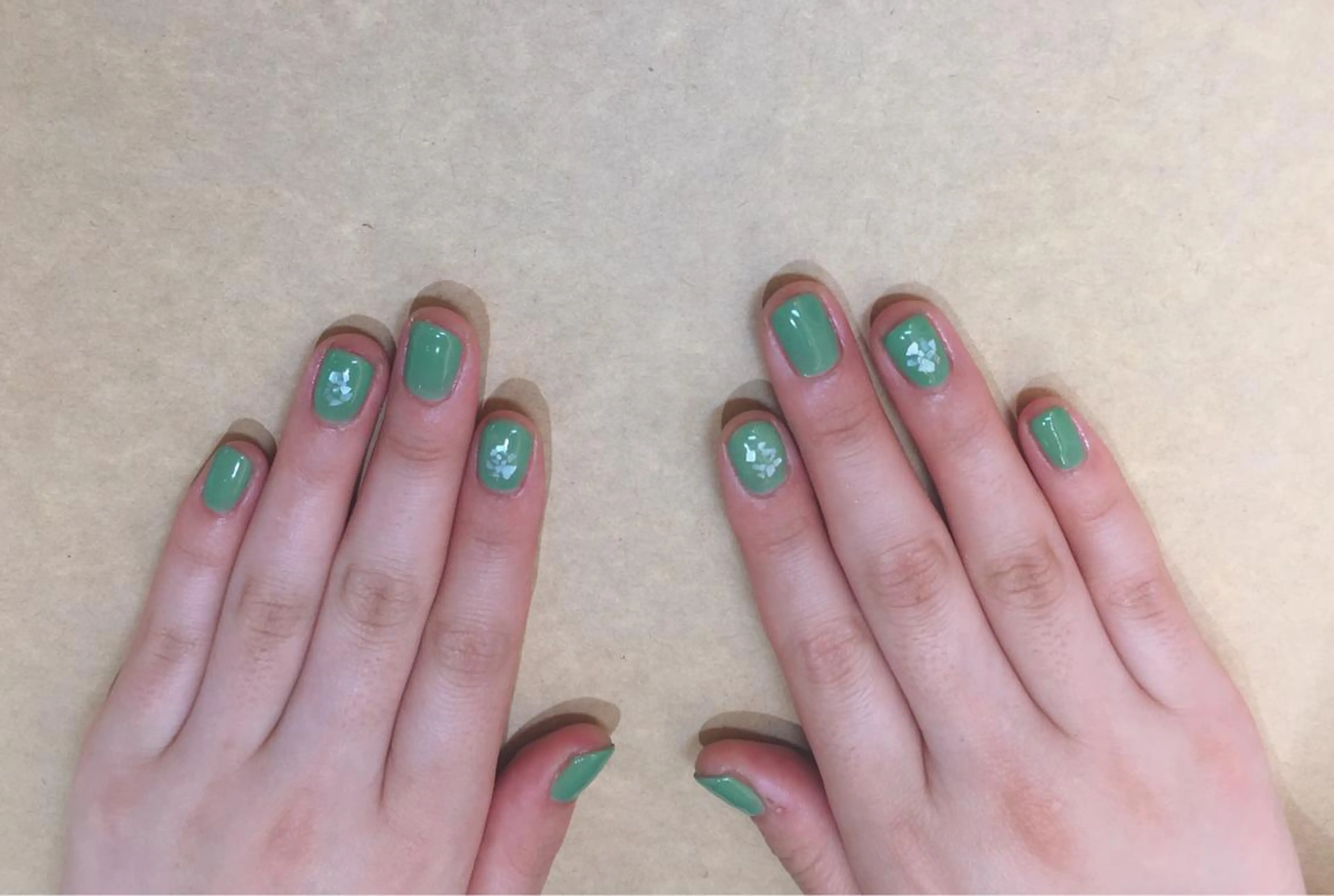 ネイル クリアネイル グリーン JurerEye☆ Marikoのネイルデザイン