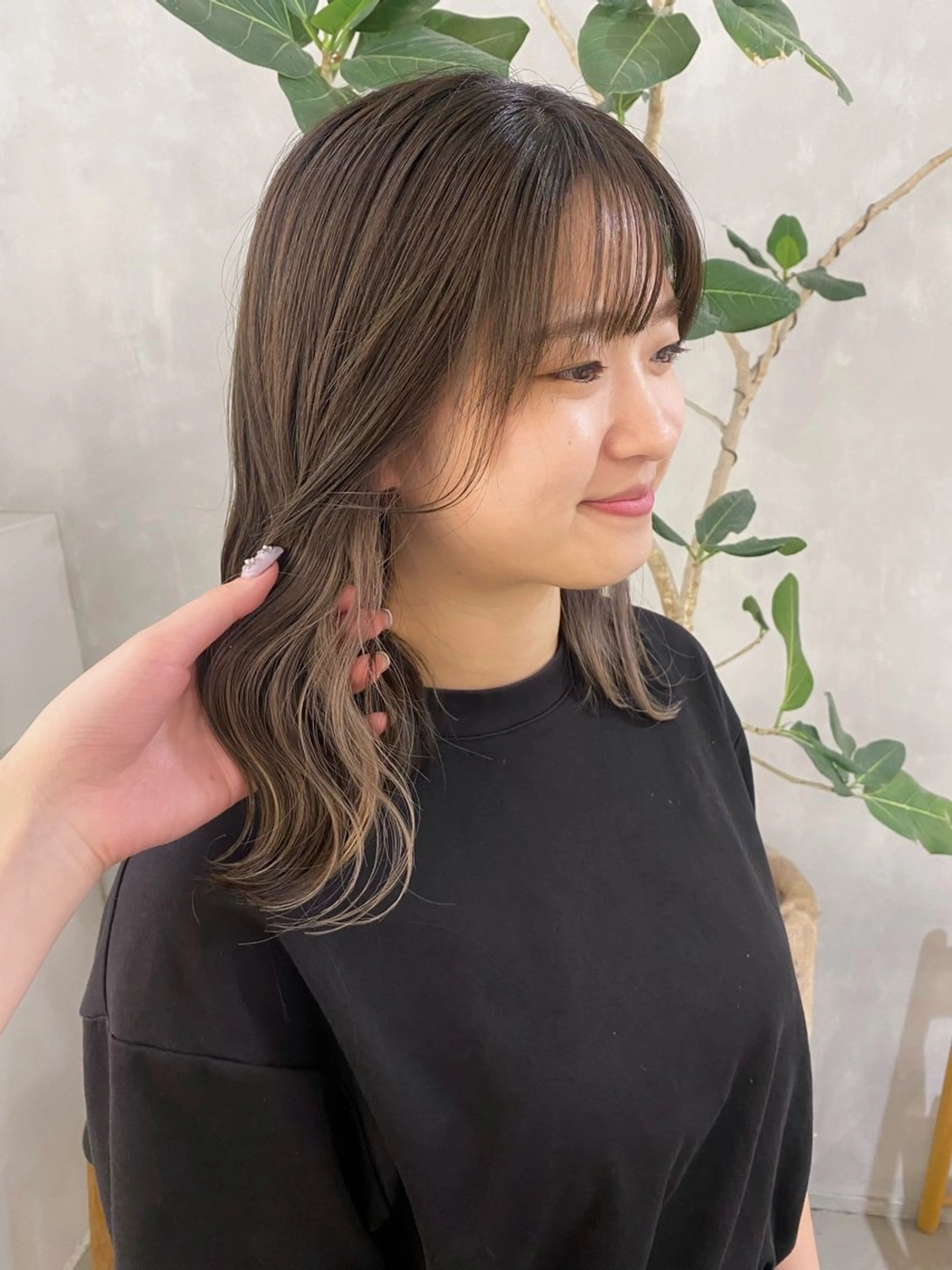 セミロング カット ヘアカラー トリートメント ✨Bobヘア🌱 インナー🌱Ami✨のヘアスタイル