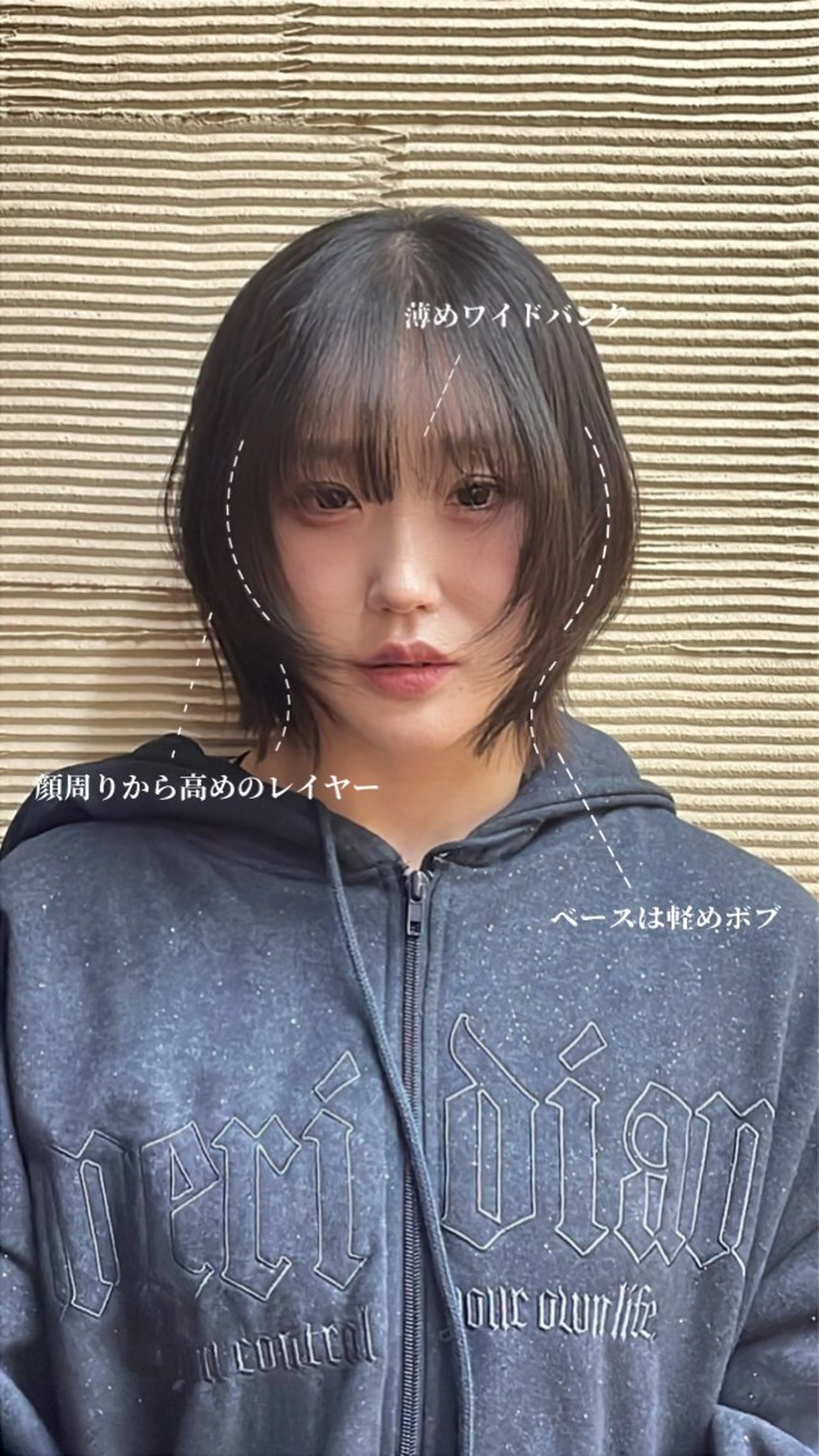 ミディアム ボブレイヤー ボブ レイヤーカット カット ヘッドスパ アリヤマ メイカのヘアスタイル