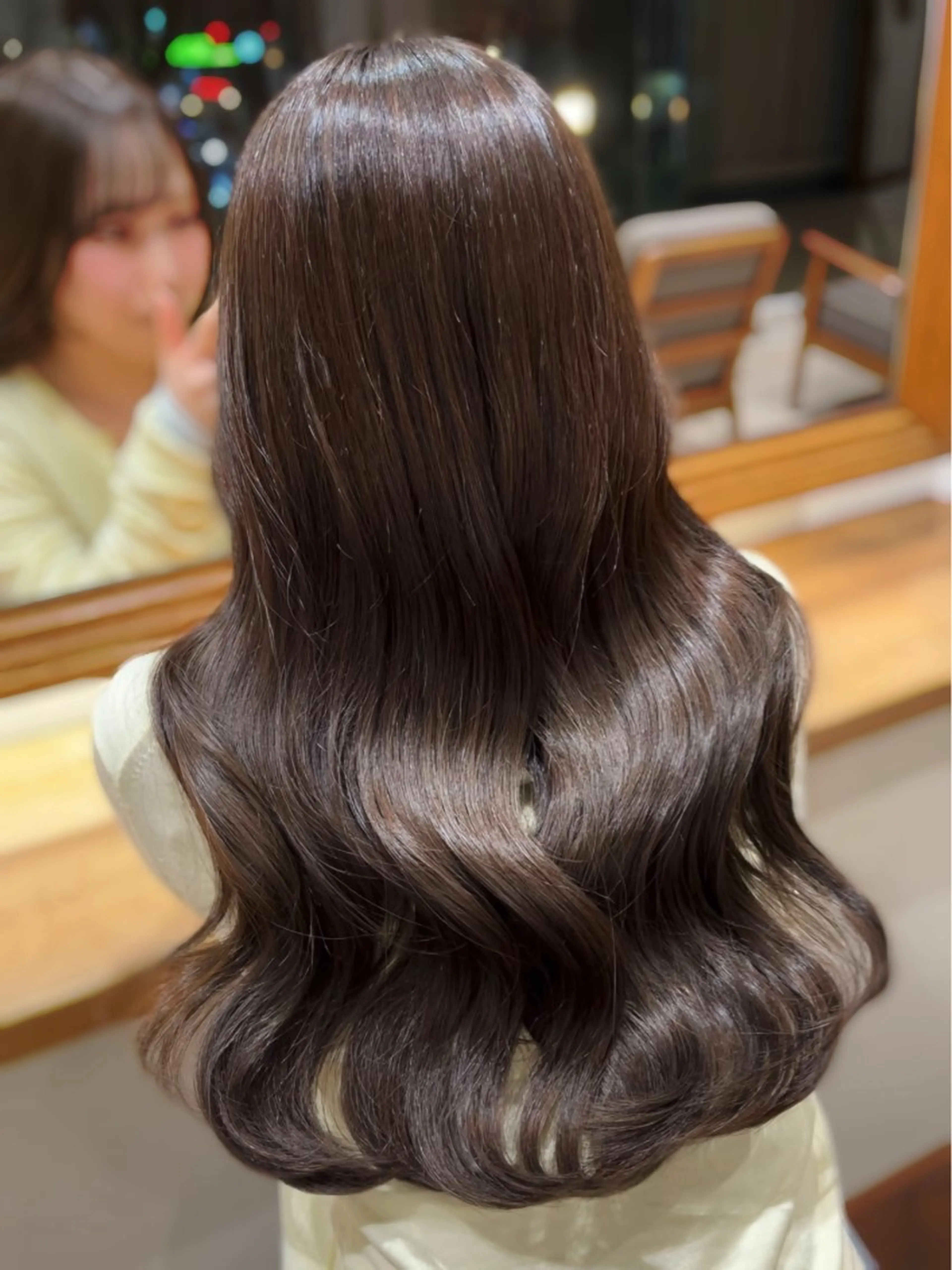 ロング カラー ベージュカラー ヘーゼル ヘアカラー 🎀仙台/艶カラー /暖色/ありさ🎀のヘアスタイル