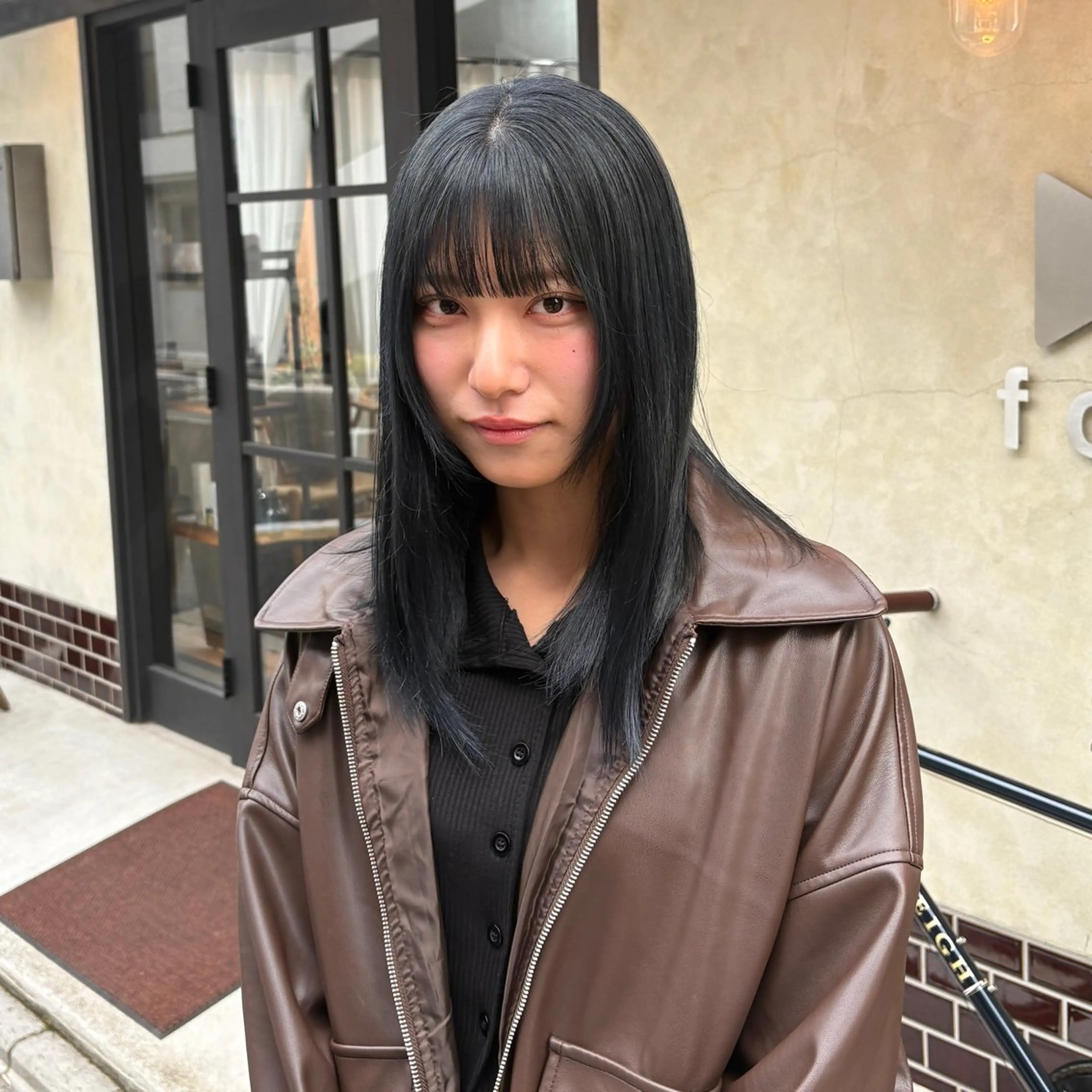 ミディアム カラー ブルーカラー グレージュ ヘアカラー トリートメント 京都/カラー/松野 翔のヘアスタイル