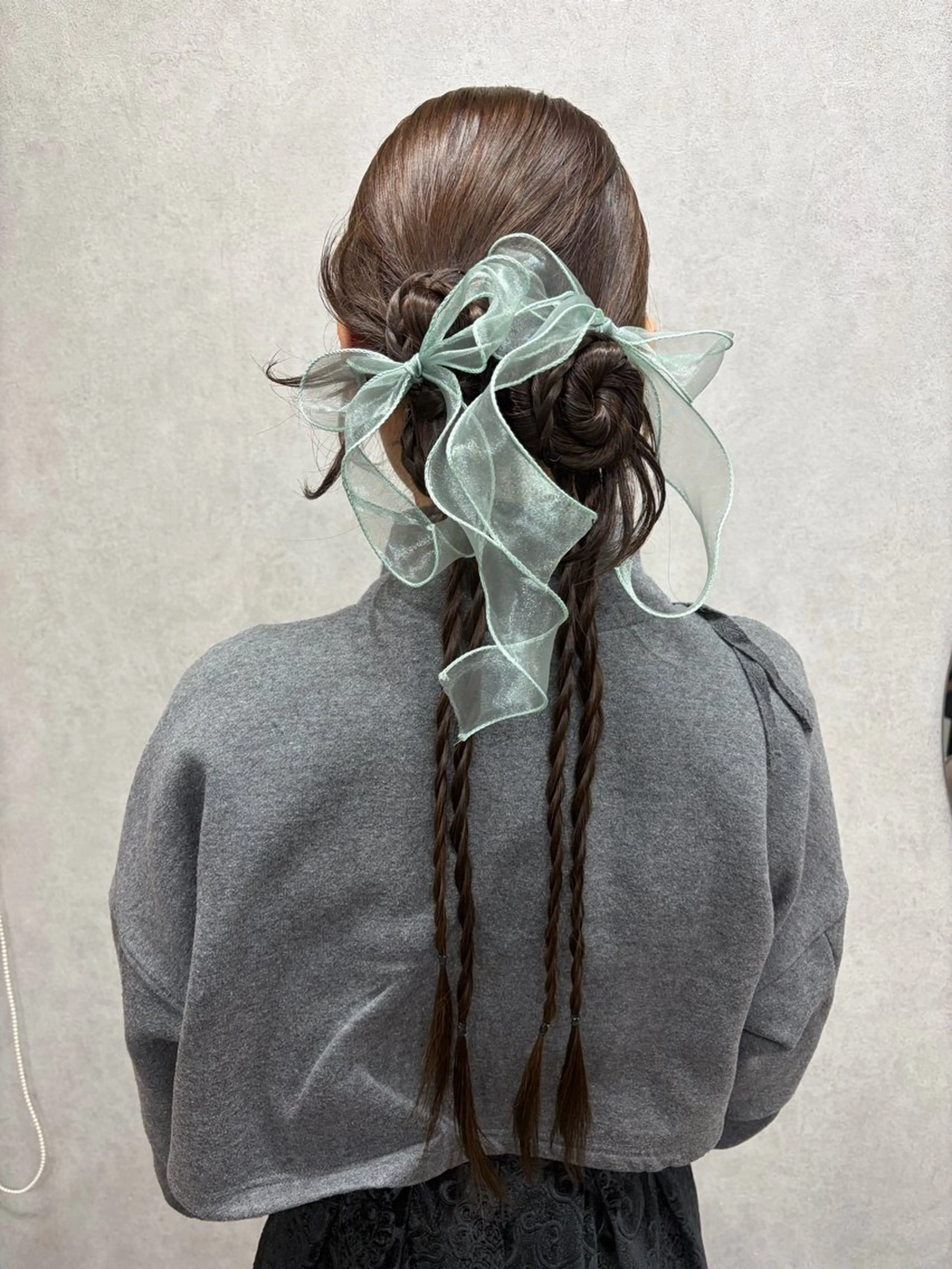 ロング ヘアセット maya レイヤーカットのヘアスタイル