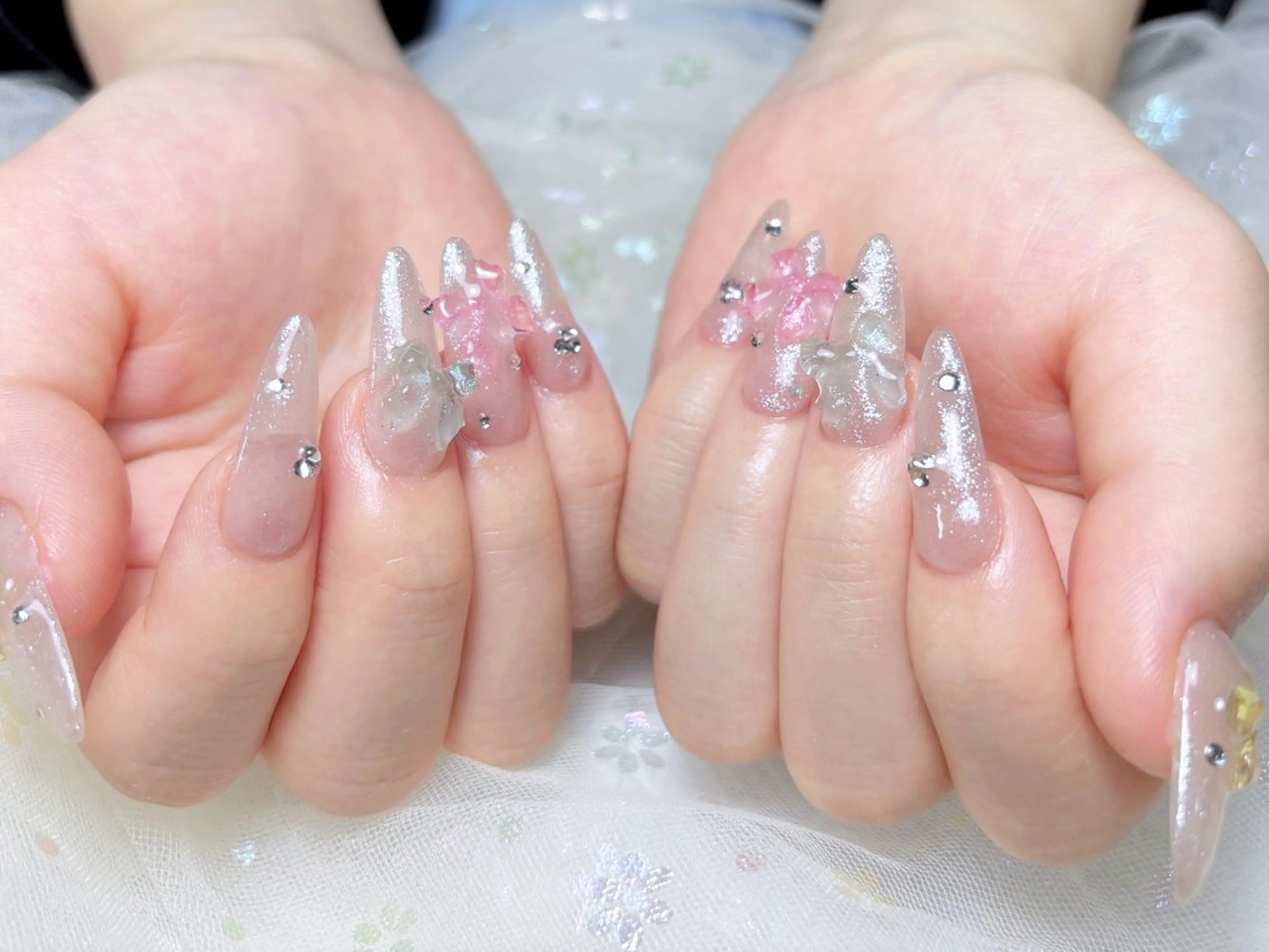 ネイル ハンドネイル H3 Nail Tsuki🦋💙のネイルデザイン