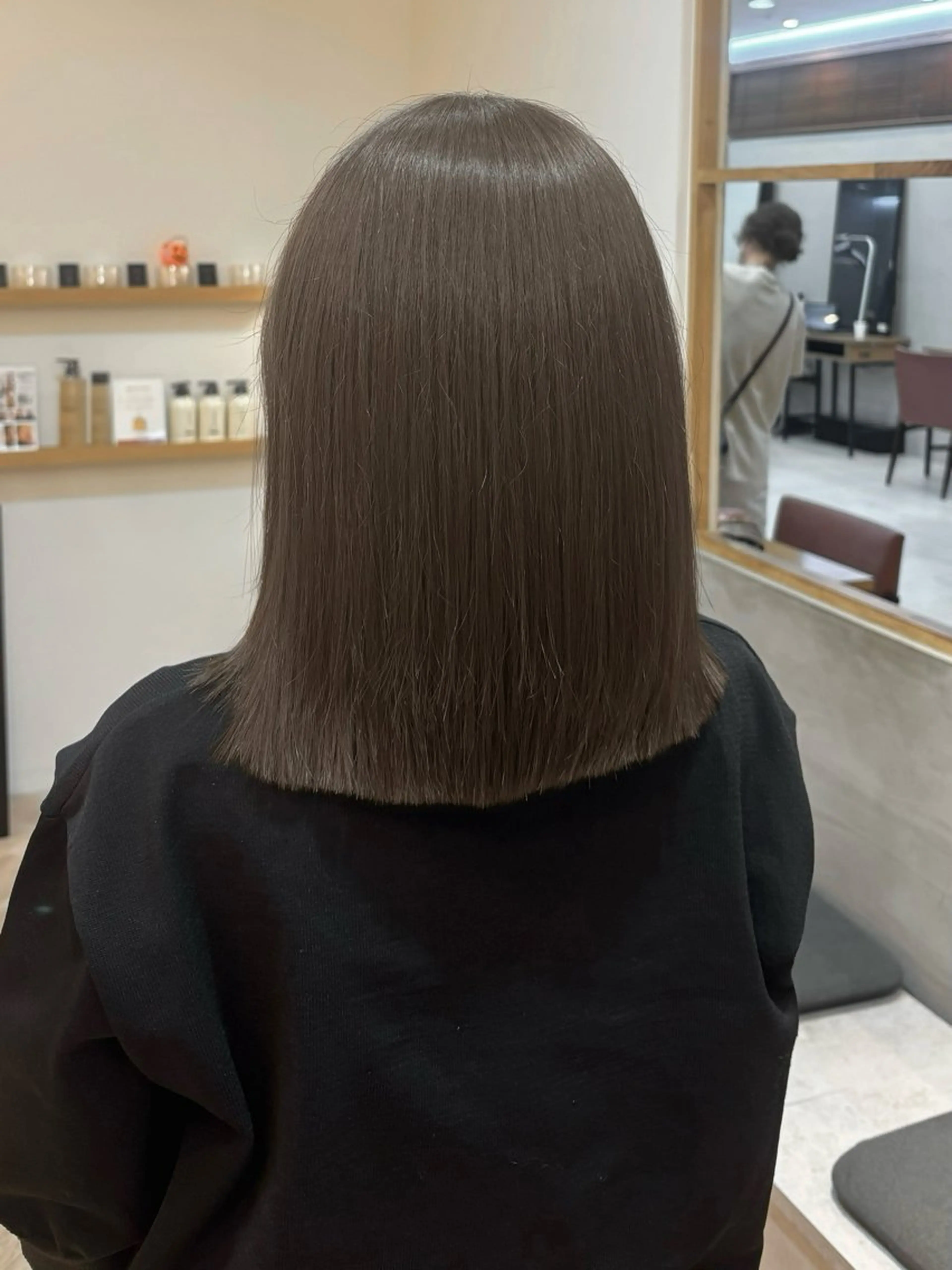 カラー ベージュカラー ヘーゼル ヘアカラー ヘーゼルベージュ/ 赤み消し/はるのヘアスタイル