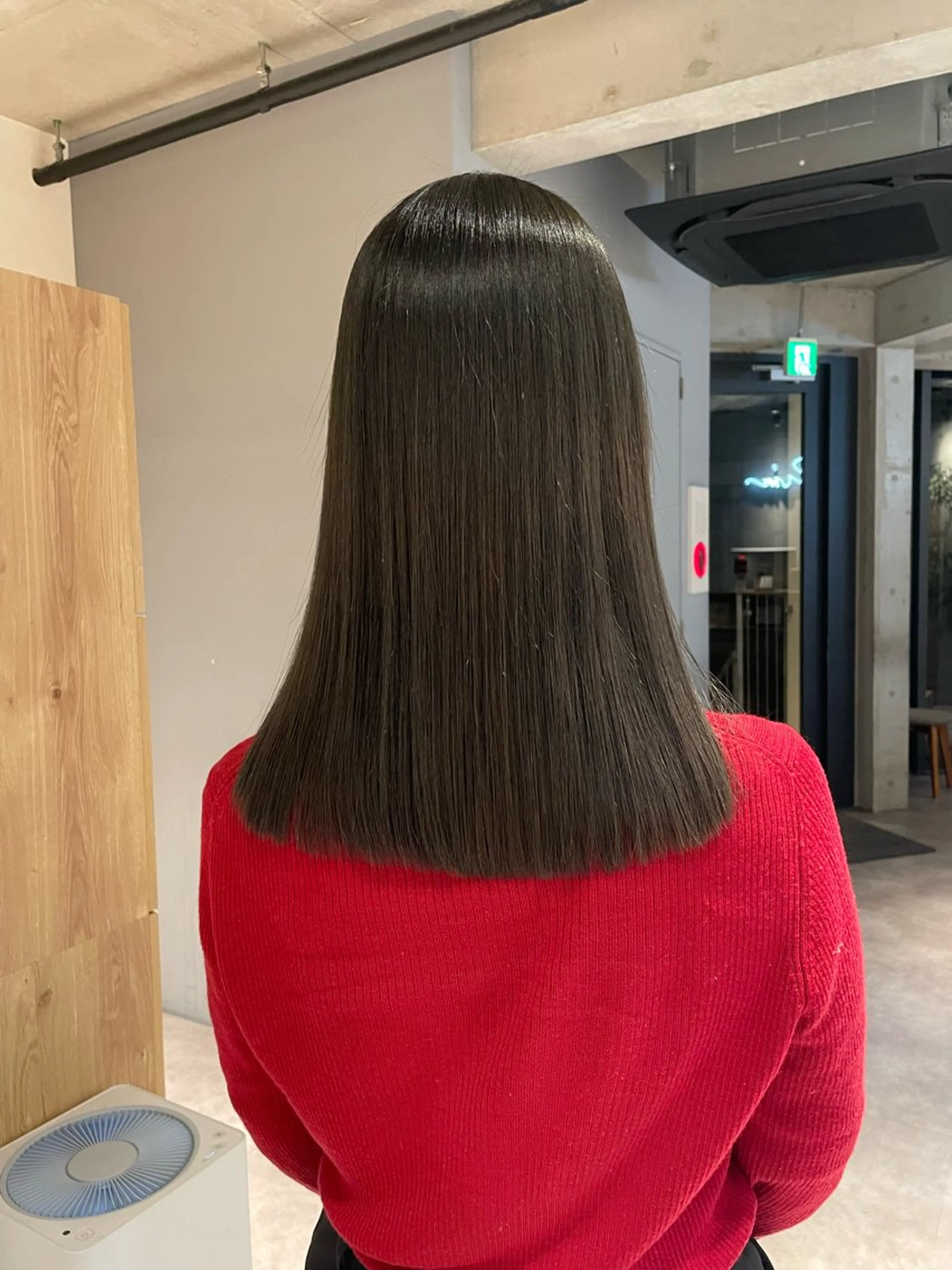 ミディアム カラー オリーブカラー 葉月/ボブ/ 透明感カラー／中目黒のヘアスタイル