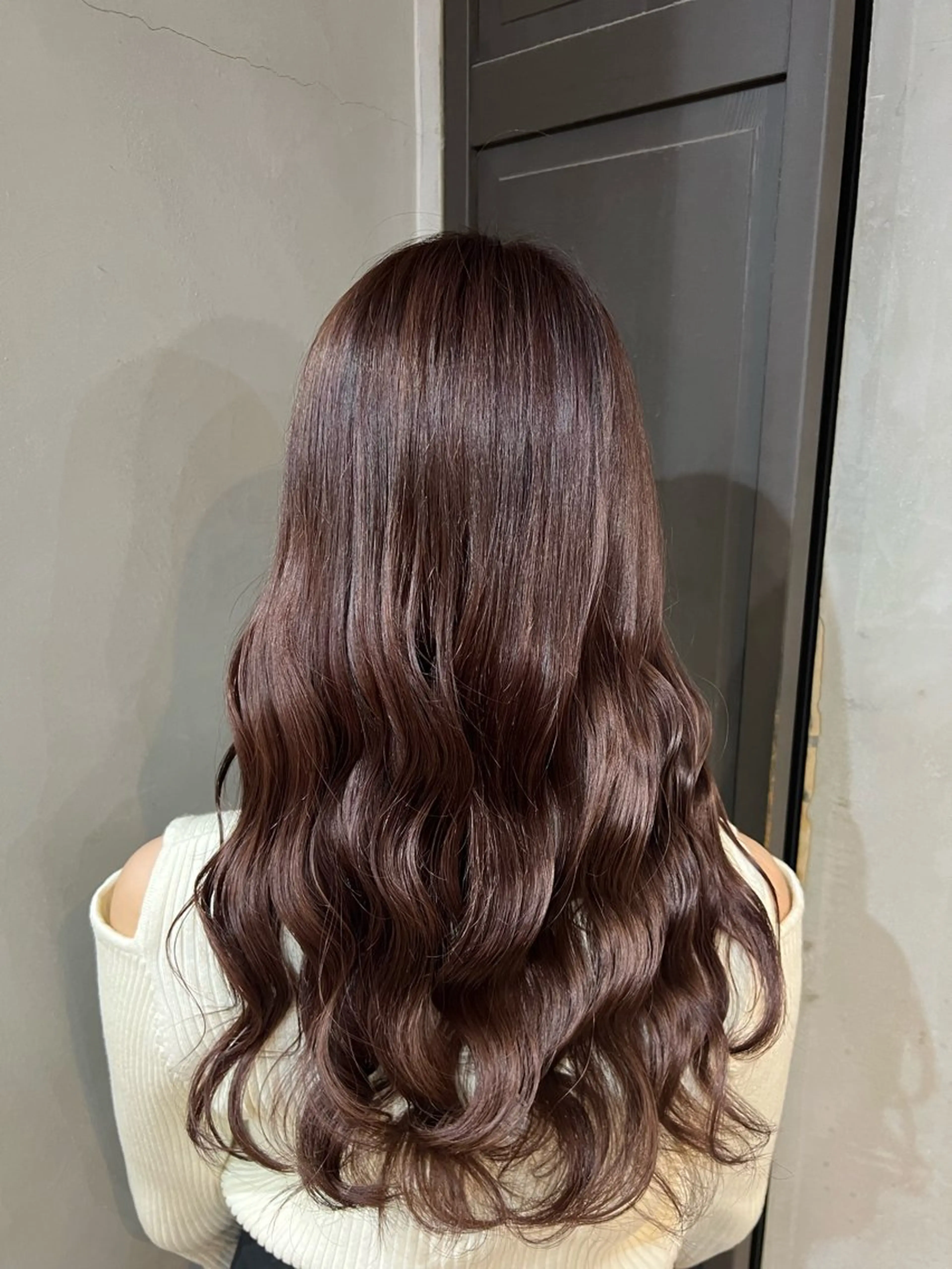 ロング カラー ラベンダーカラー ピンクカラー ピンクラベンダー 山口 彩乃のヘアスタイル