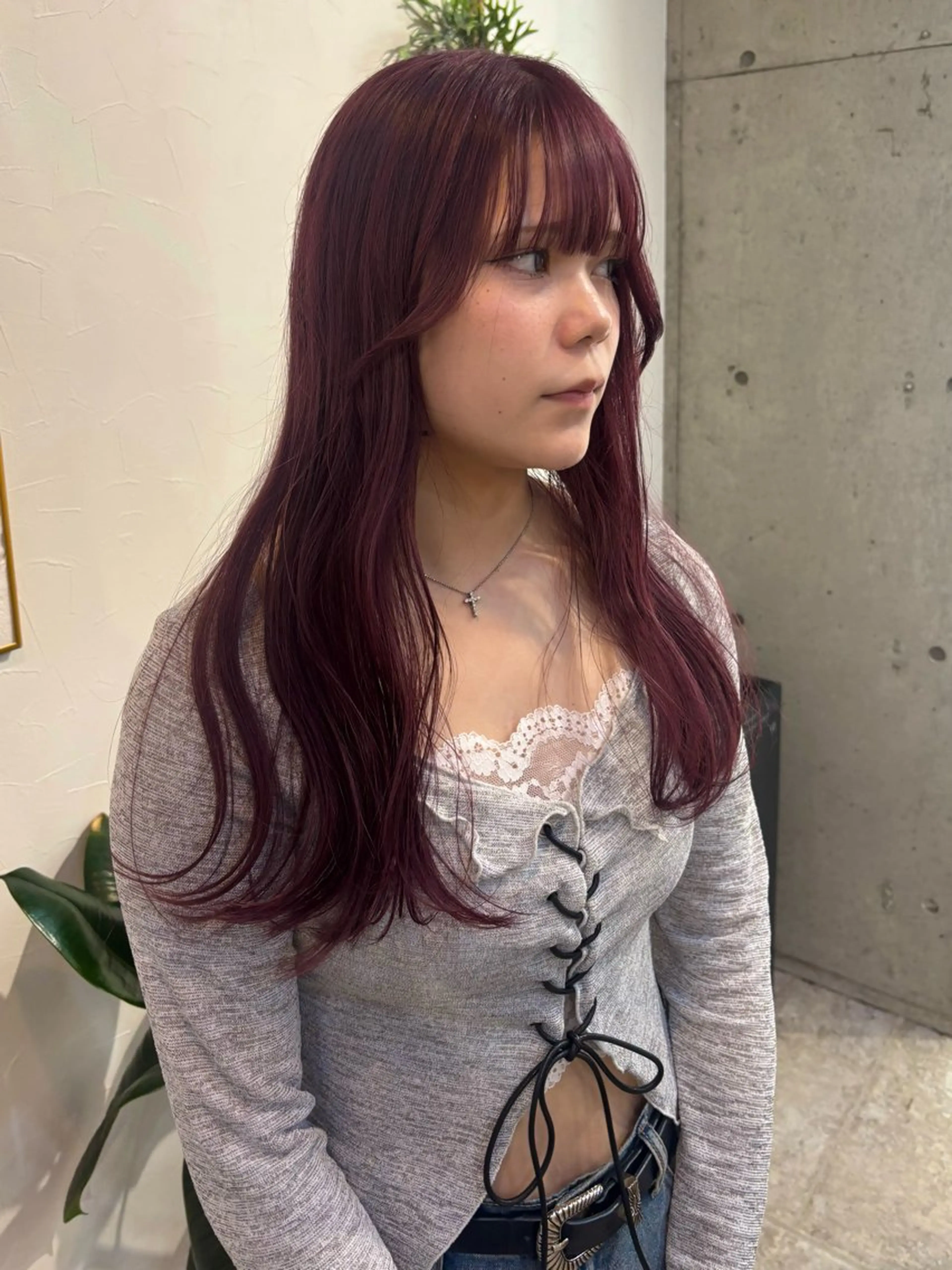 ロング カラー ピンクカラー ヘアカラー lani hair salon所属・SHOTO ハイトー ン/デザインカラーのヘアスタイル