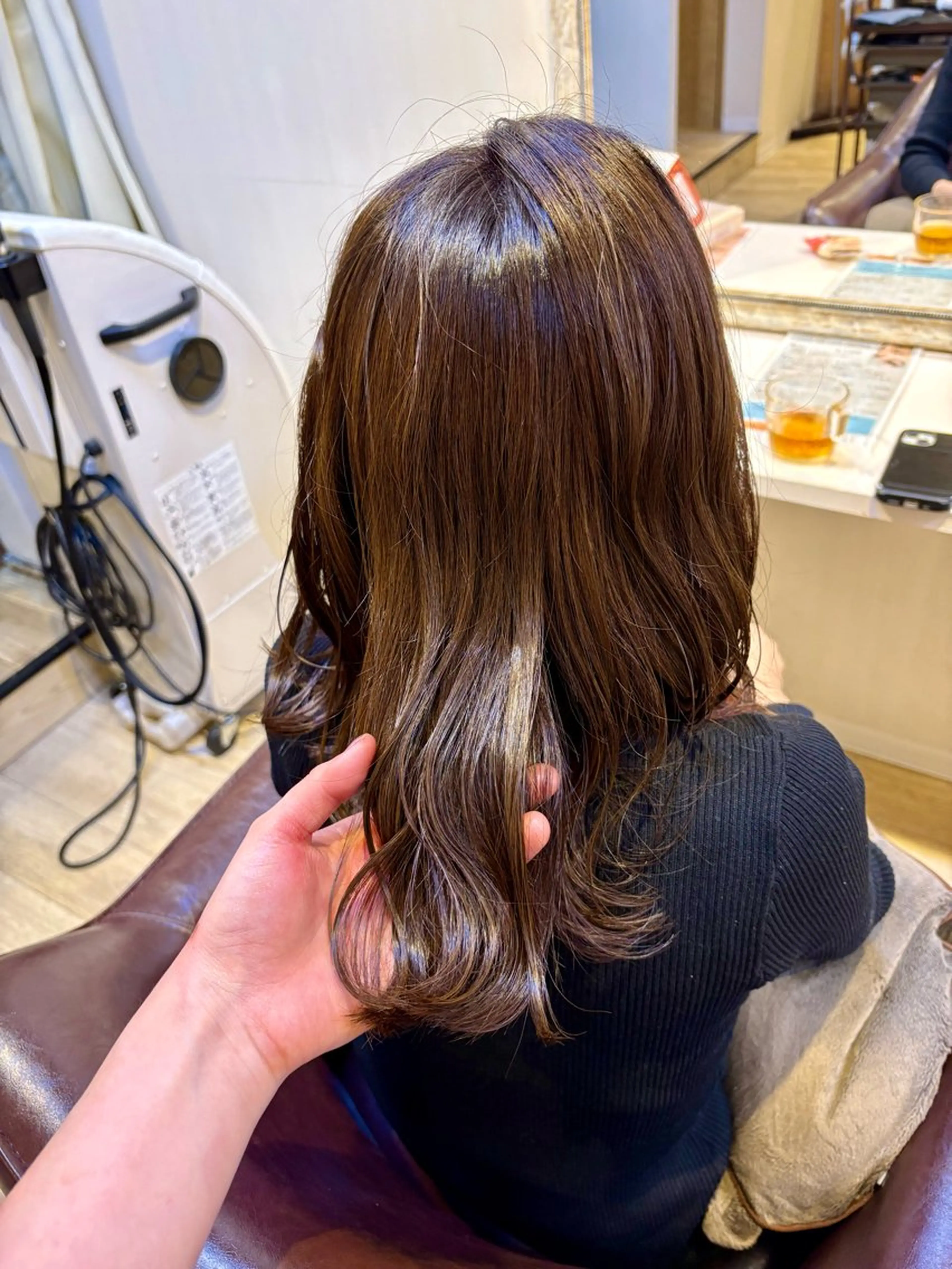 カラー ブラウンカラー 透明感カラー ココアブラウン soel所属・上川畑 つかさのヘアスタイル