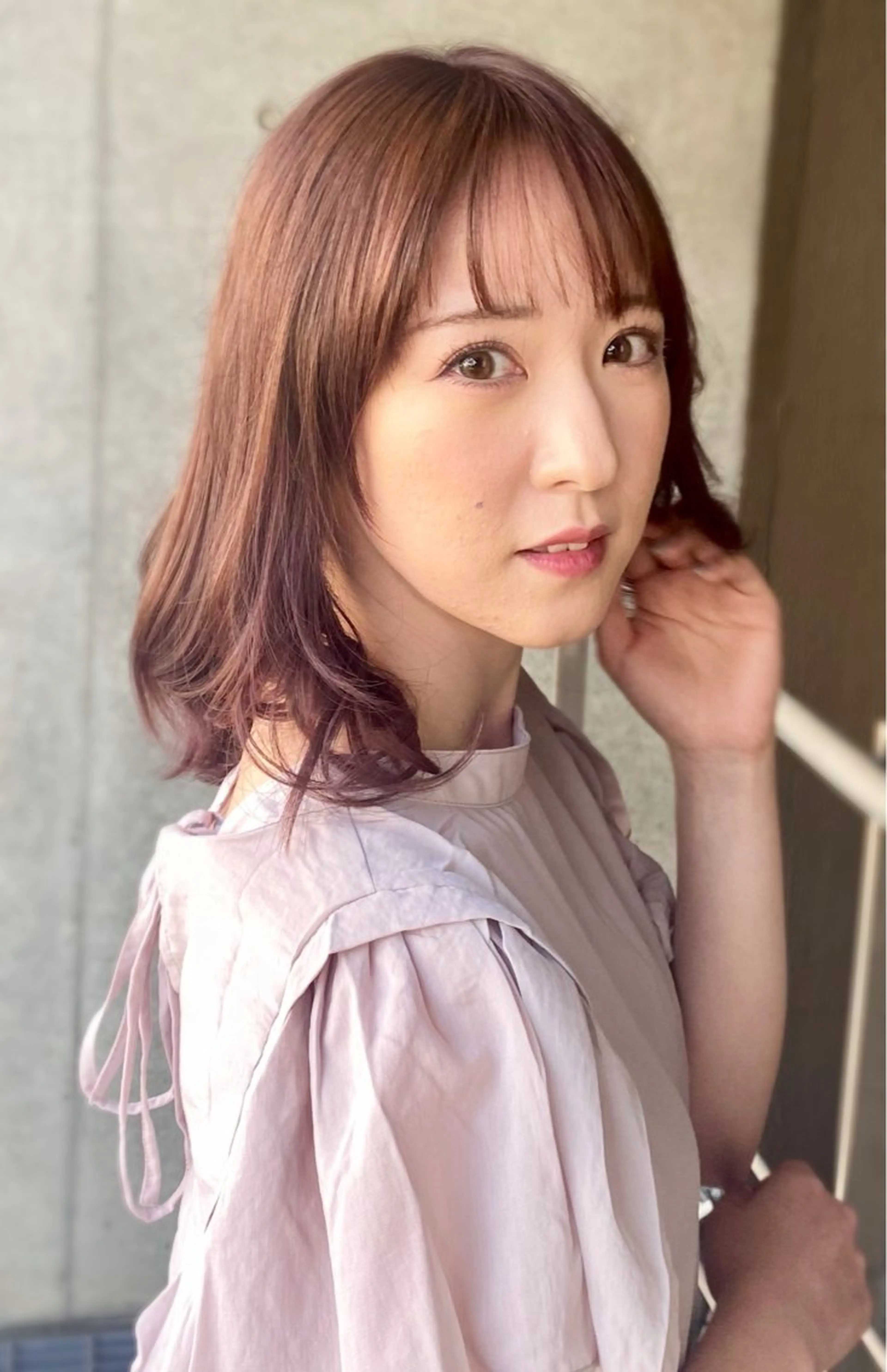 セミロング カラー ブラウンカラー ラベンダーカラー ピンクカラー ピンクラベンダー PREVIA銀座渡辺 真矢のヘアスタイル