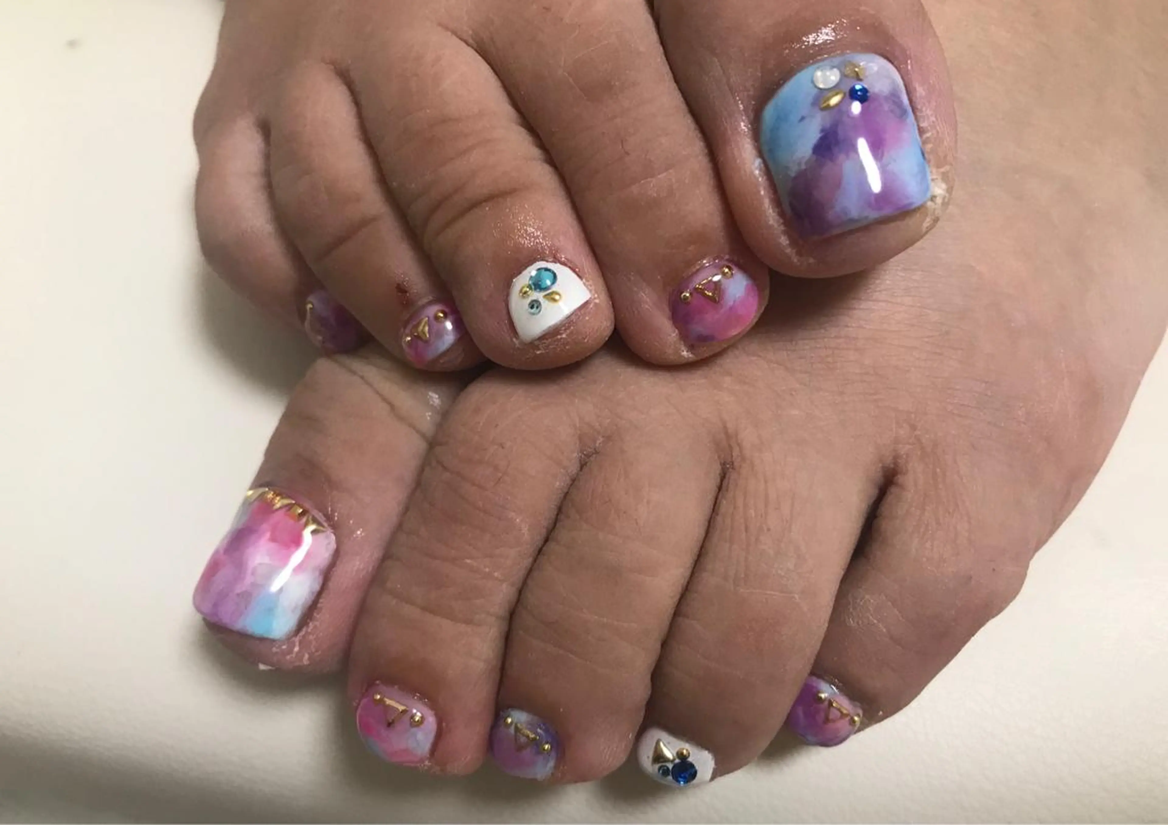 ネイル フットネイル Mana‪ ‪·͜· ❤︎‬のネイルデザイン