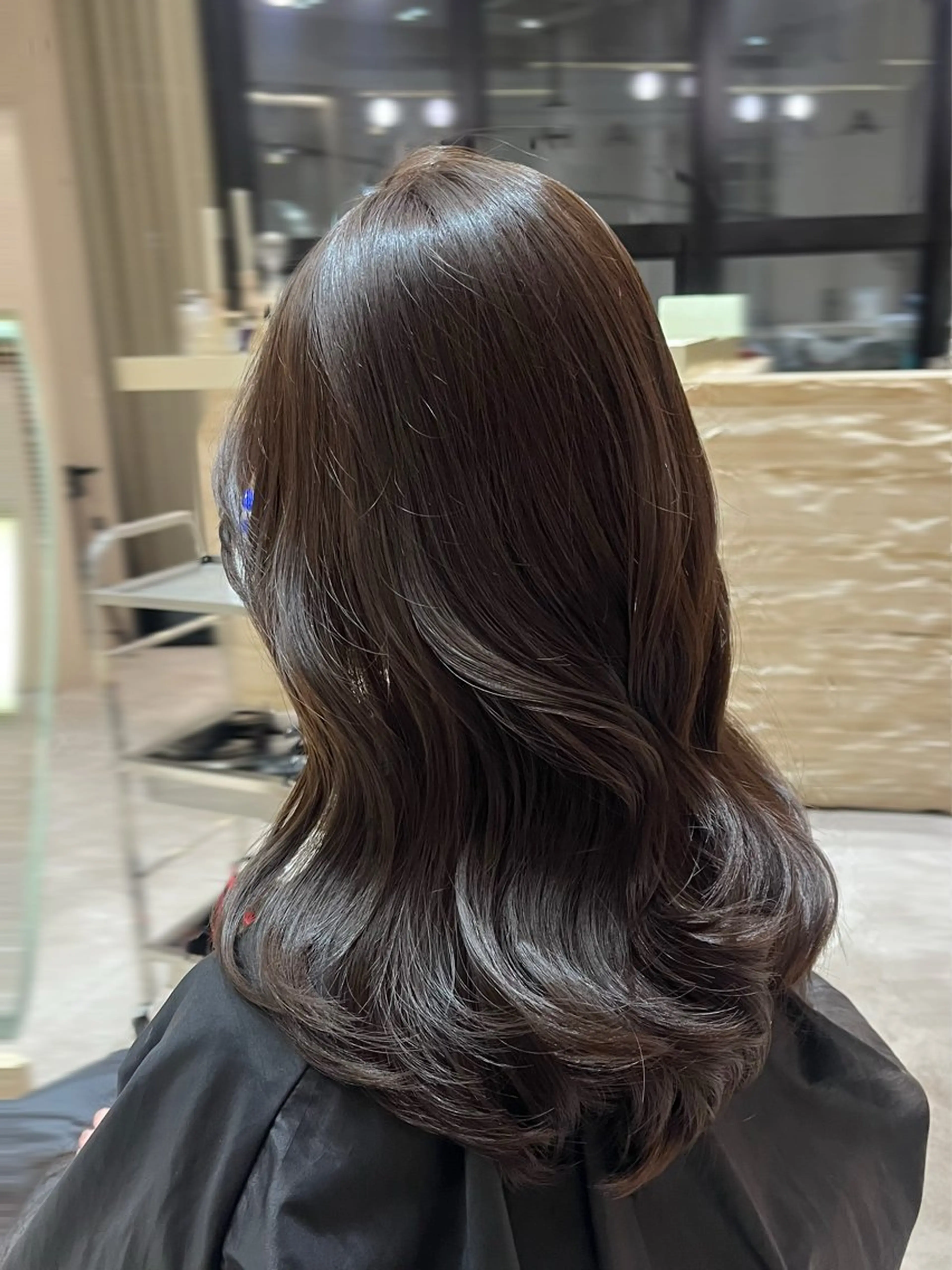 セミロング カラー カット ヘアカラー 顔周りカット/ 透明感カラー/ユナのヘアスタイル