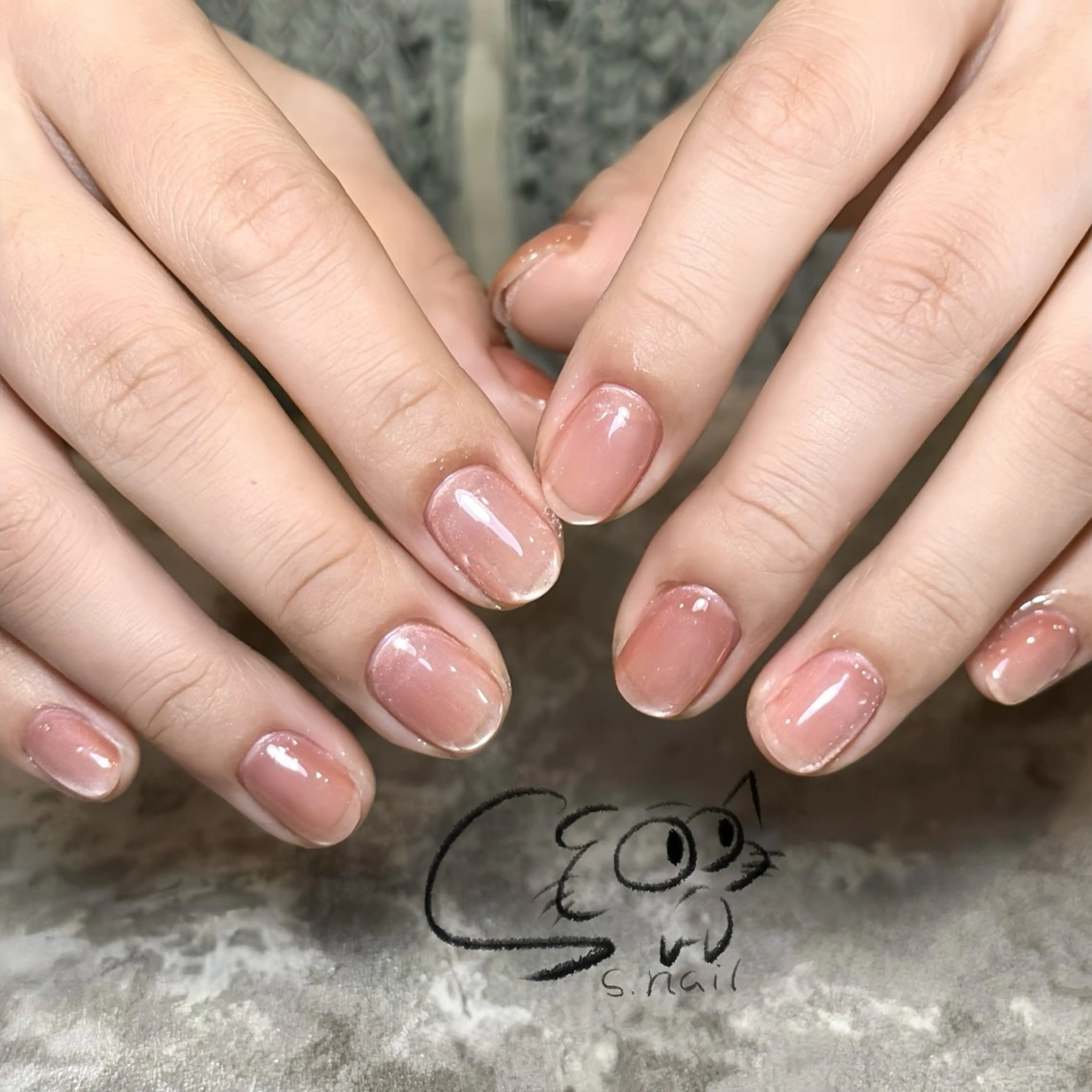 ネイル チークネイル フレンチネイル グラデーション マグネットネイル ワンカラーネイル ハンドネイル S.nail所属・S.nail _のネイルデザイン