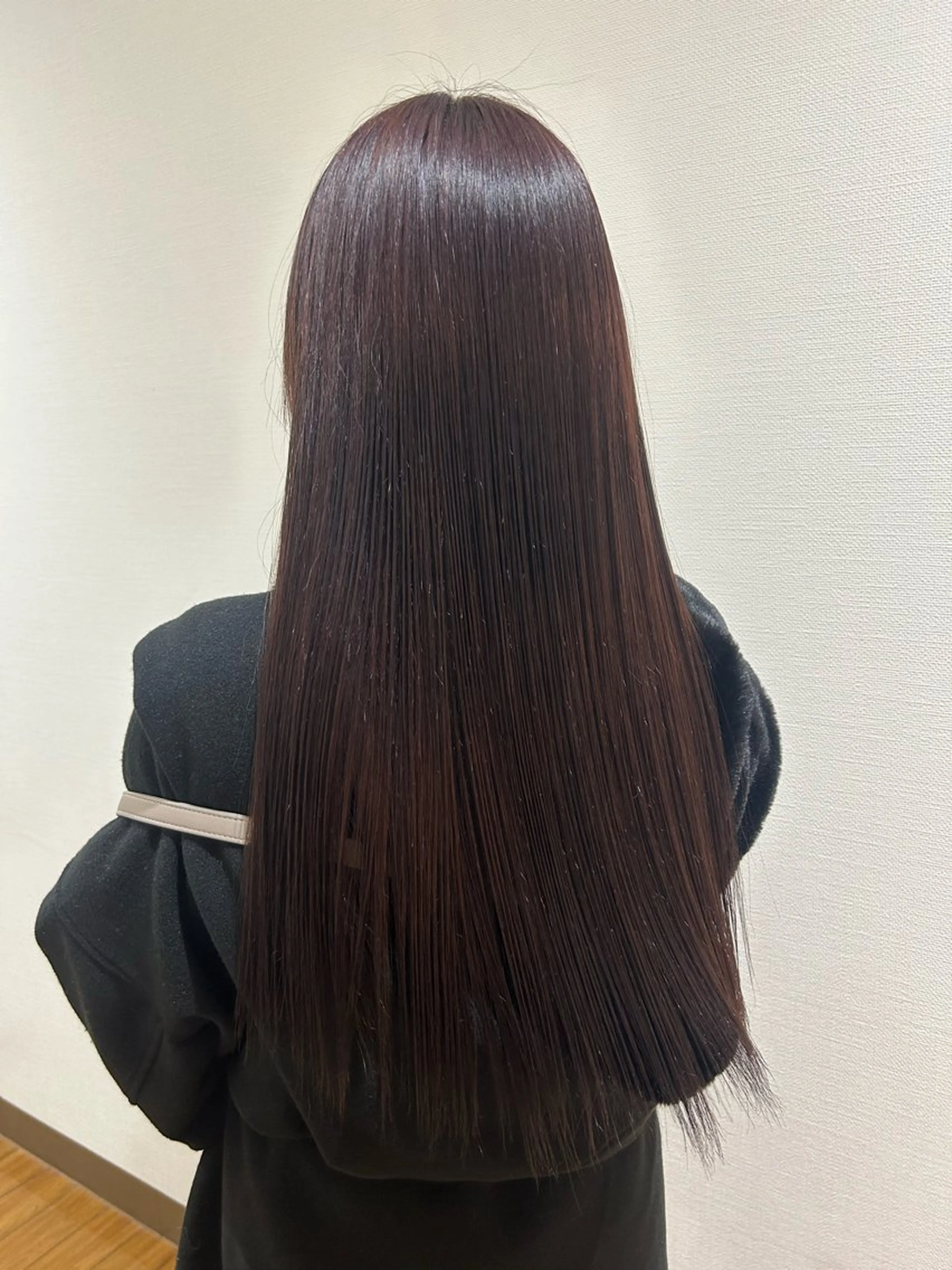 ロング カラー ブラウンカラー ピンクカラー ピンクブラウン 加藤 千穂のヘアスタイル