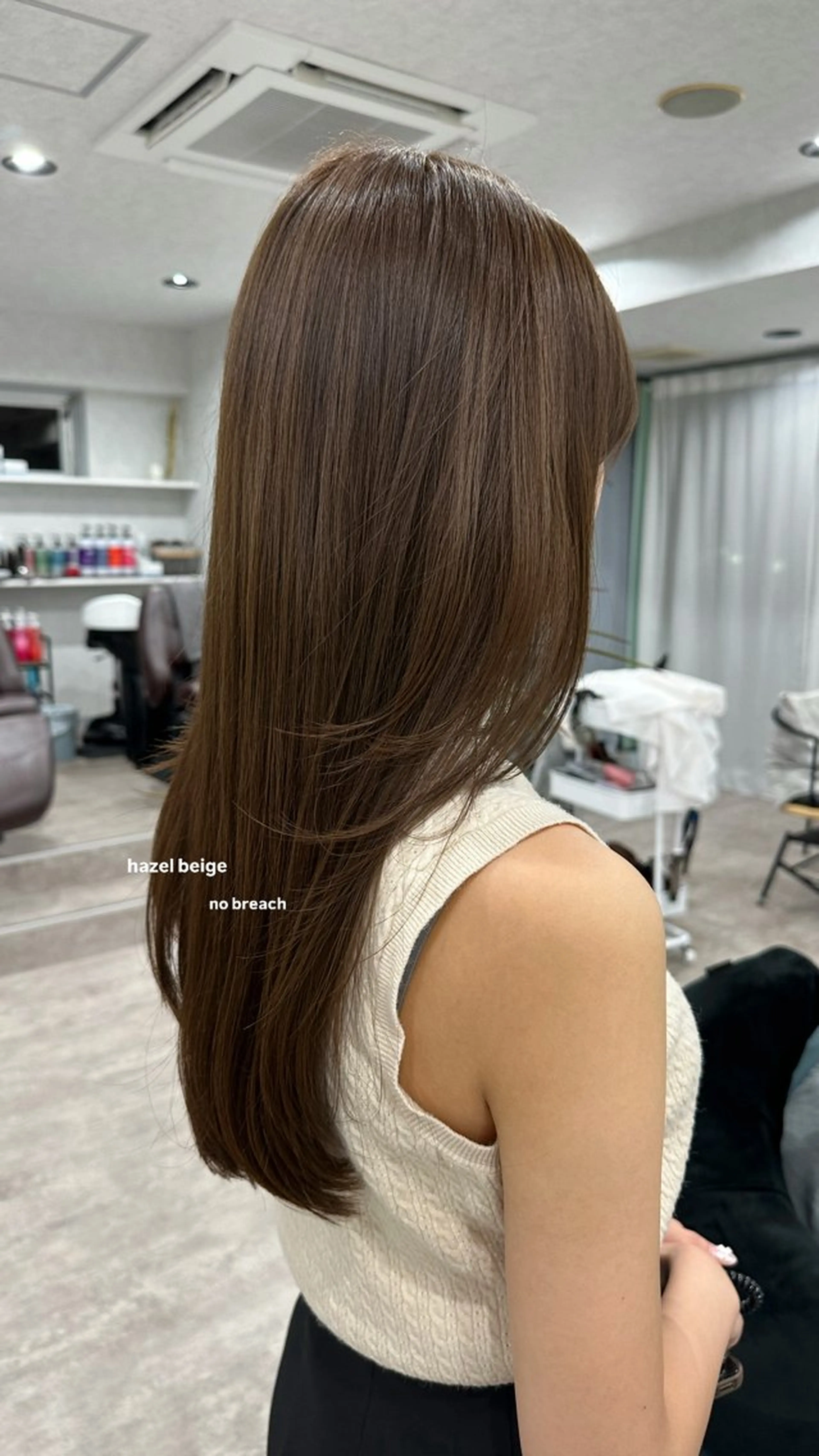 ロング カラー カット ヘアカラー トリートメント v-lab studio所属・韓国レイヤーカット/ 艶カラー/ noaのヘアスタイル