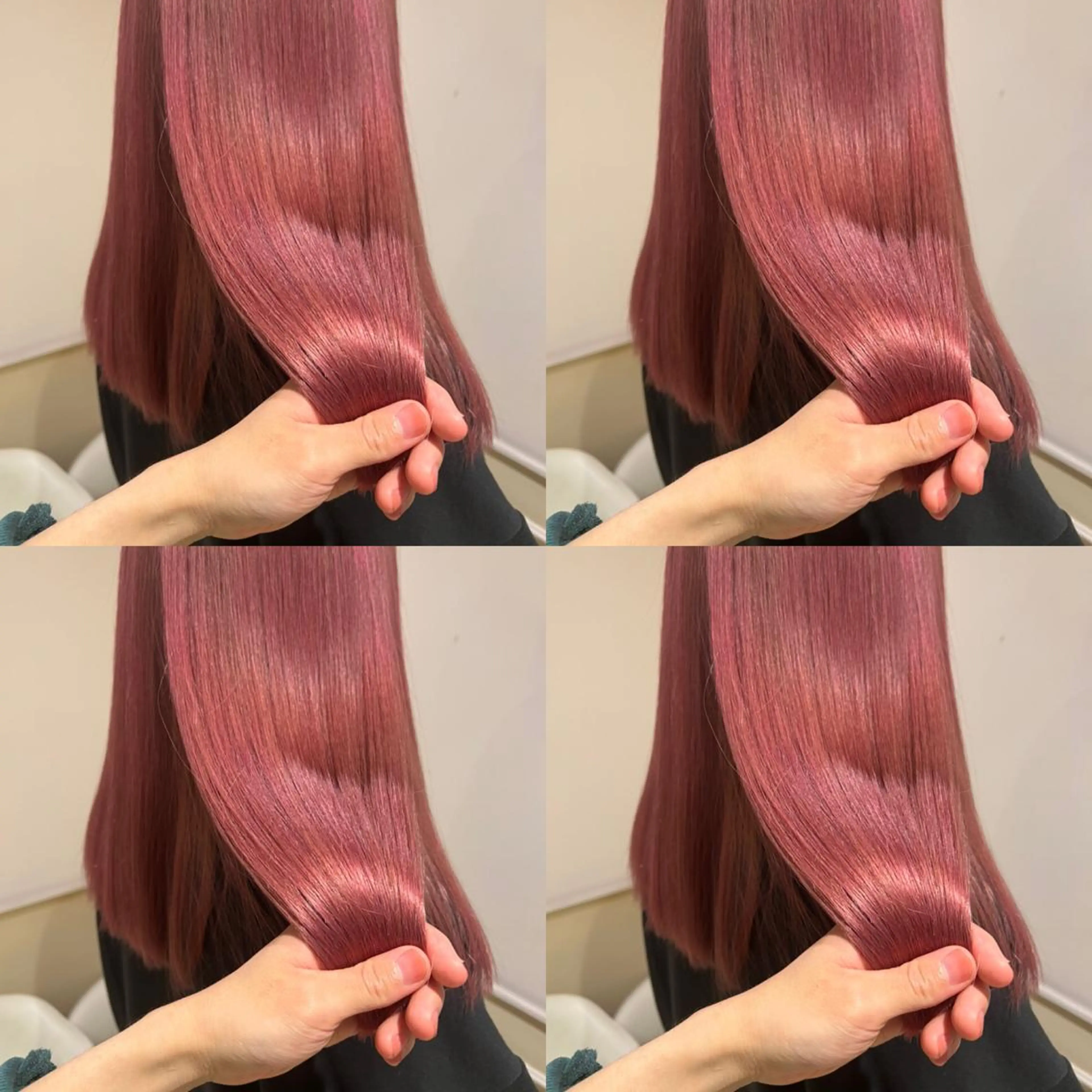 セミロング カラー ピンクカラー レイヤー×髪質改善 マネージャー安藤光司のヘアスタイル