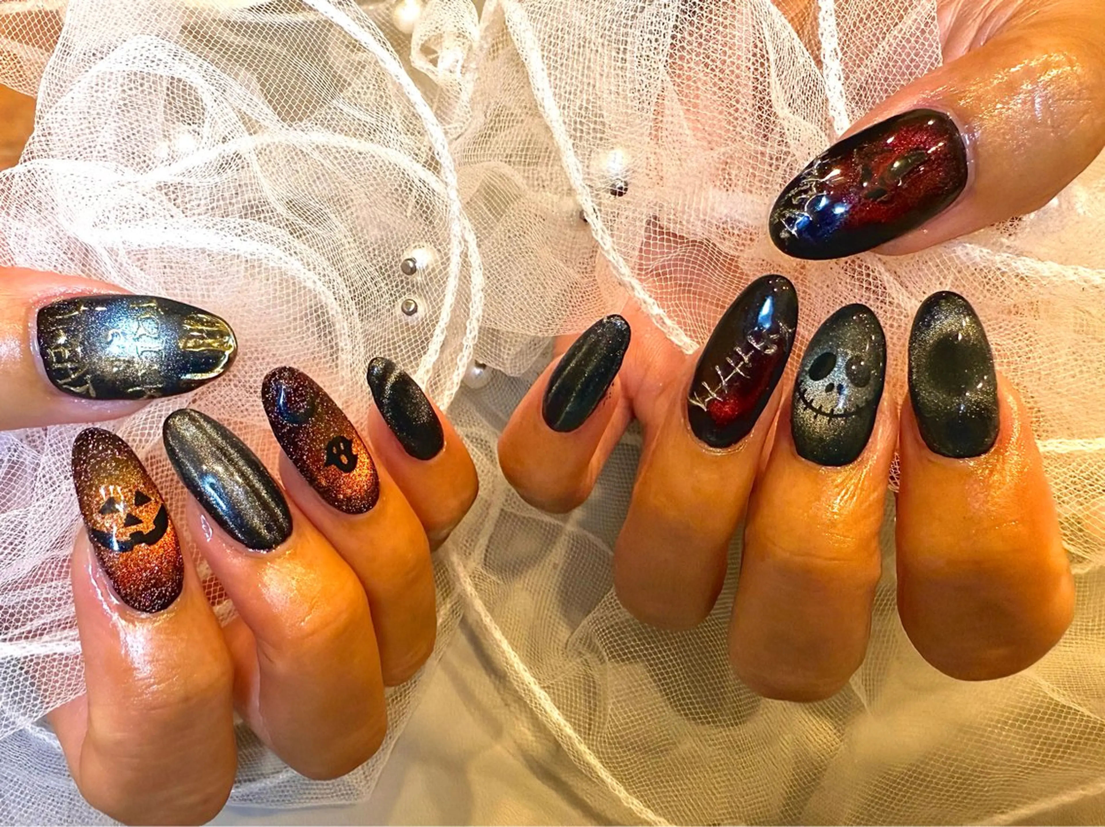 ネイル ハロウィン ハンドネイル nail e.sのネイルデザイン