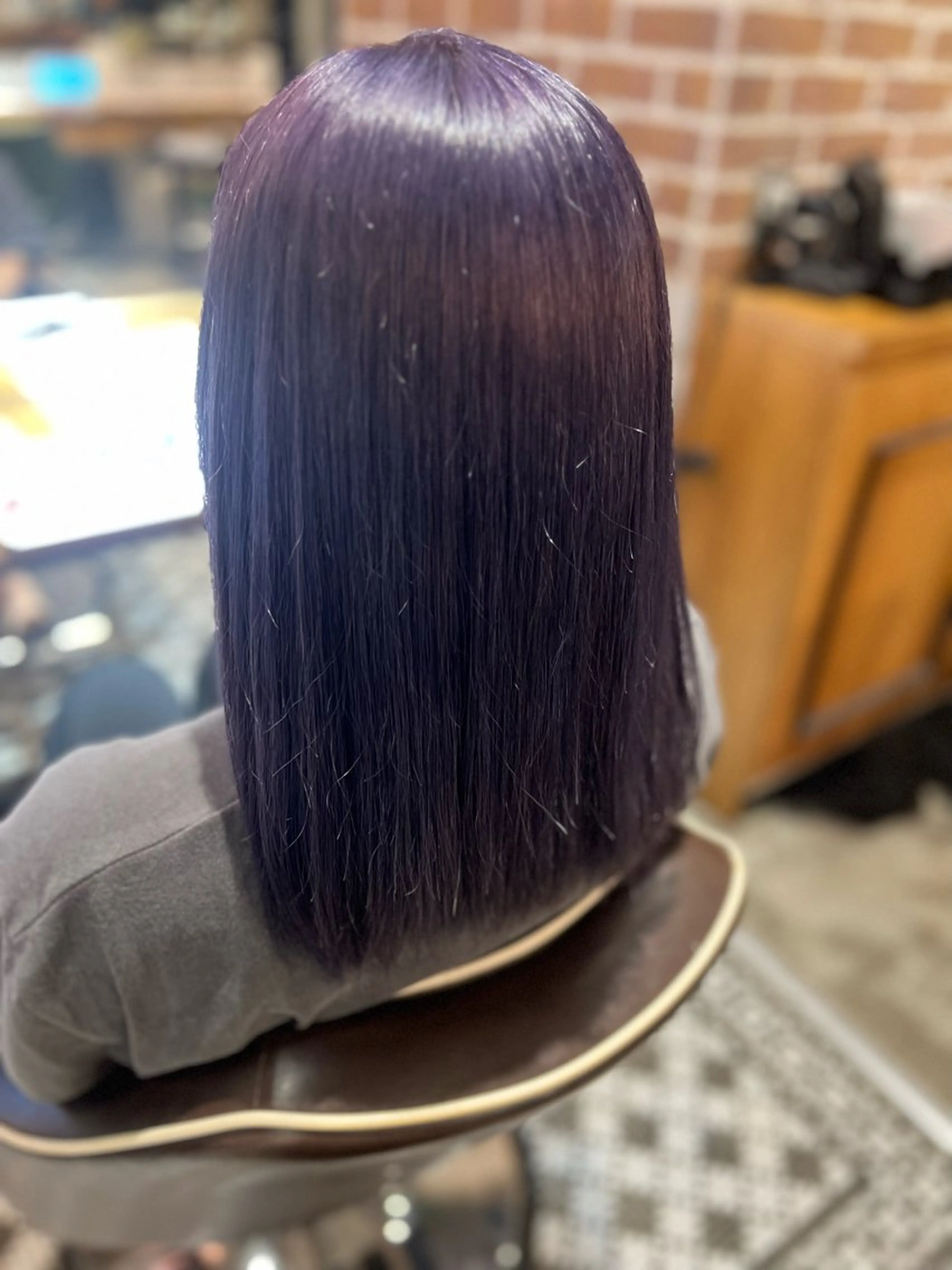 セミロング カラー ブリーチ グレージュ ラベンダーカラー ラベンダーグレージュ ラベンダーグレー カット ヘアカラー トリートメント 🦋店長🦋 ほんさわ みずきのヘアスタイル