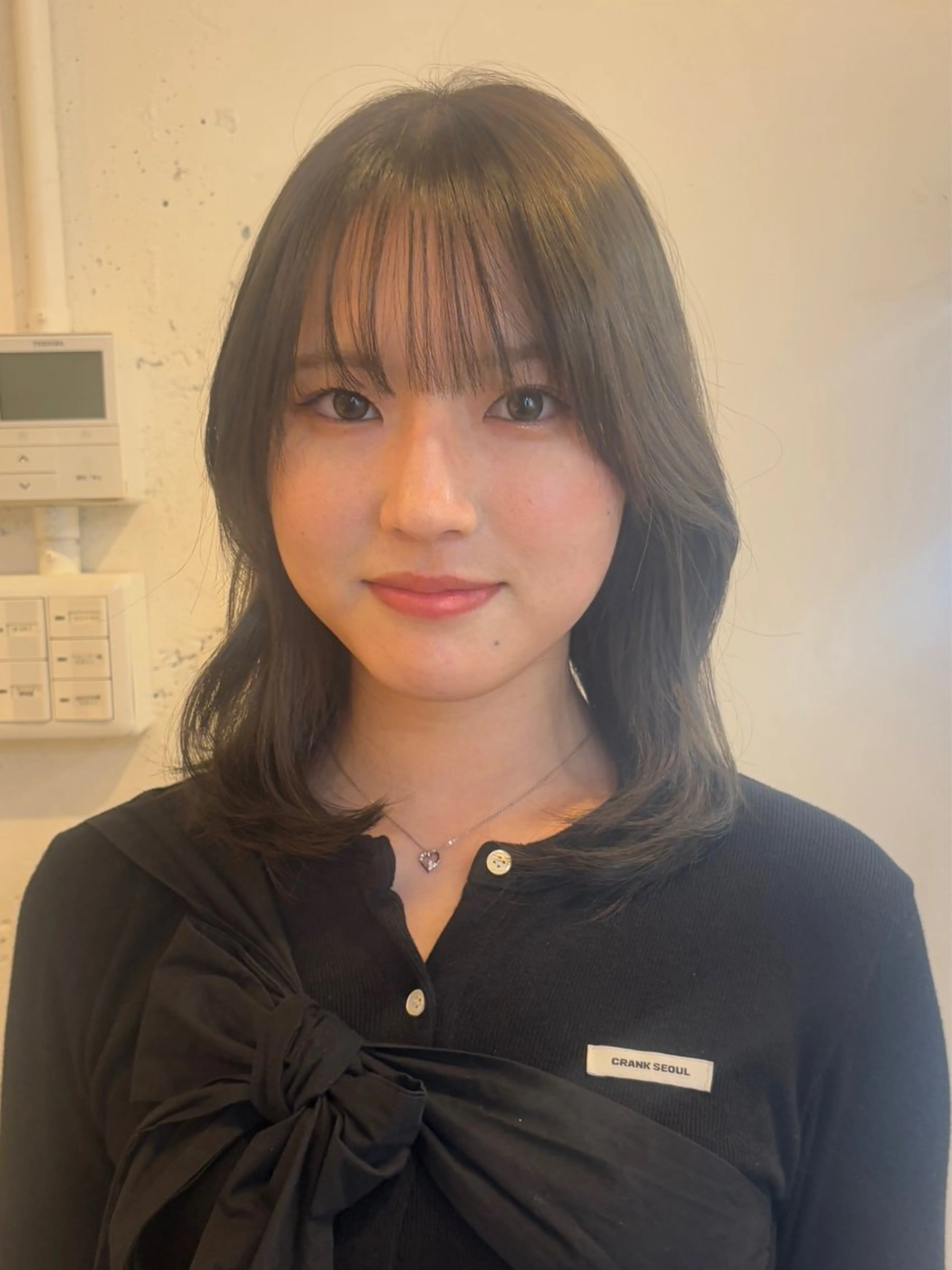 ミディアム カラー カット ヘアカラー トリートメント RIN/韓国ヘア レイヤーカットのヘアスタイル