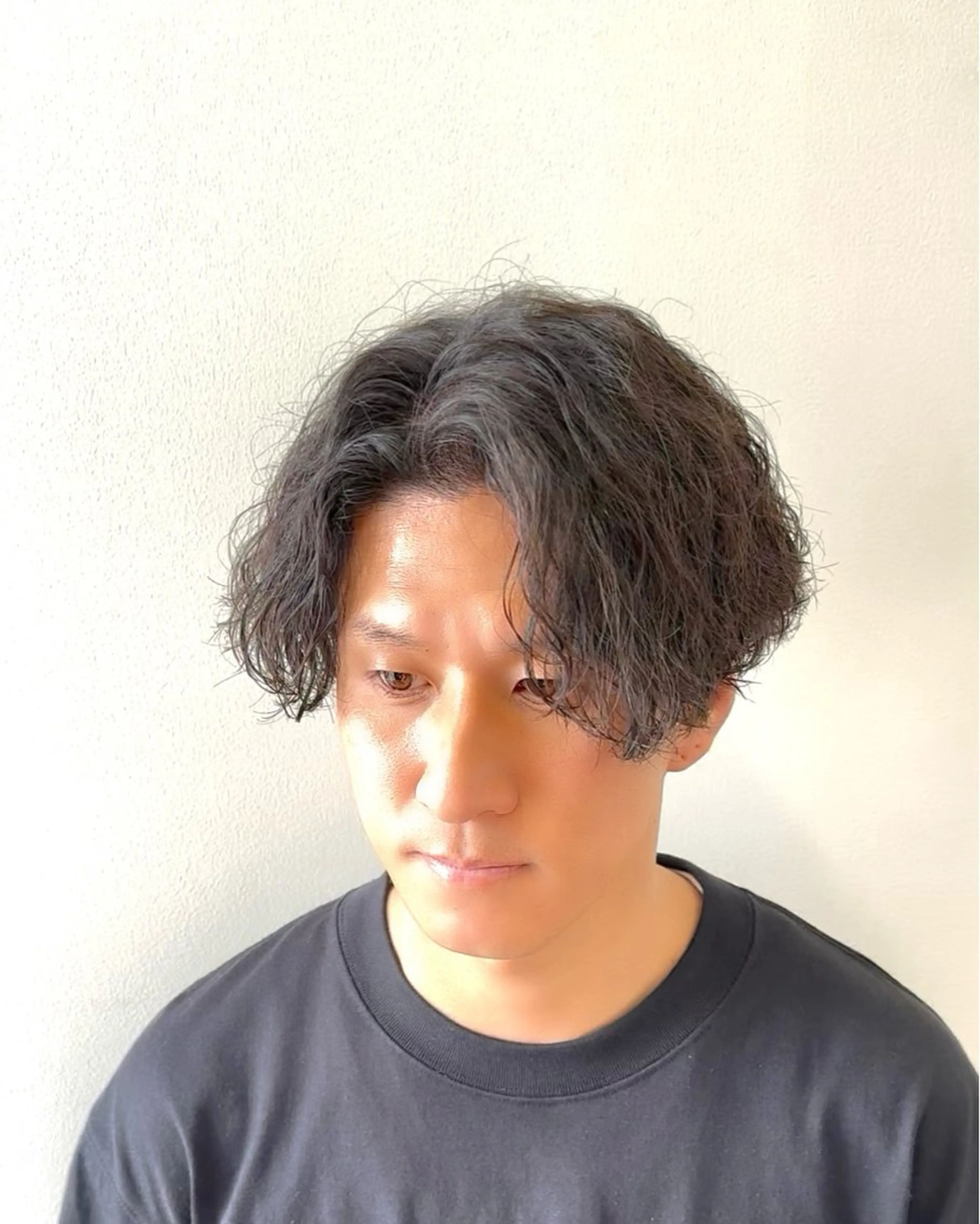 パーマ メンズ センターパート 波巻きパーマ カット パーマ ヘッドスパ ☆★メンズ特化★☆ 川地由麿のヘアスタイル