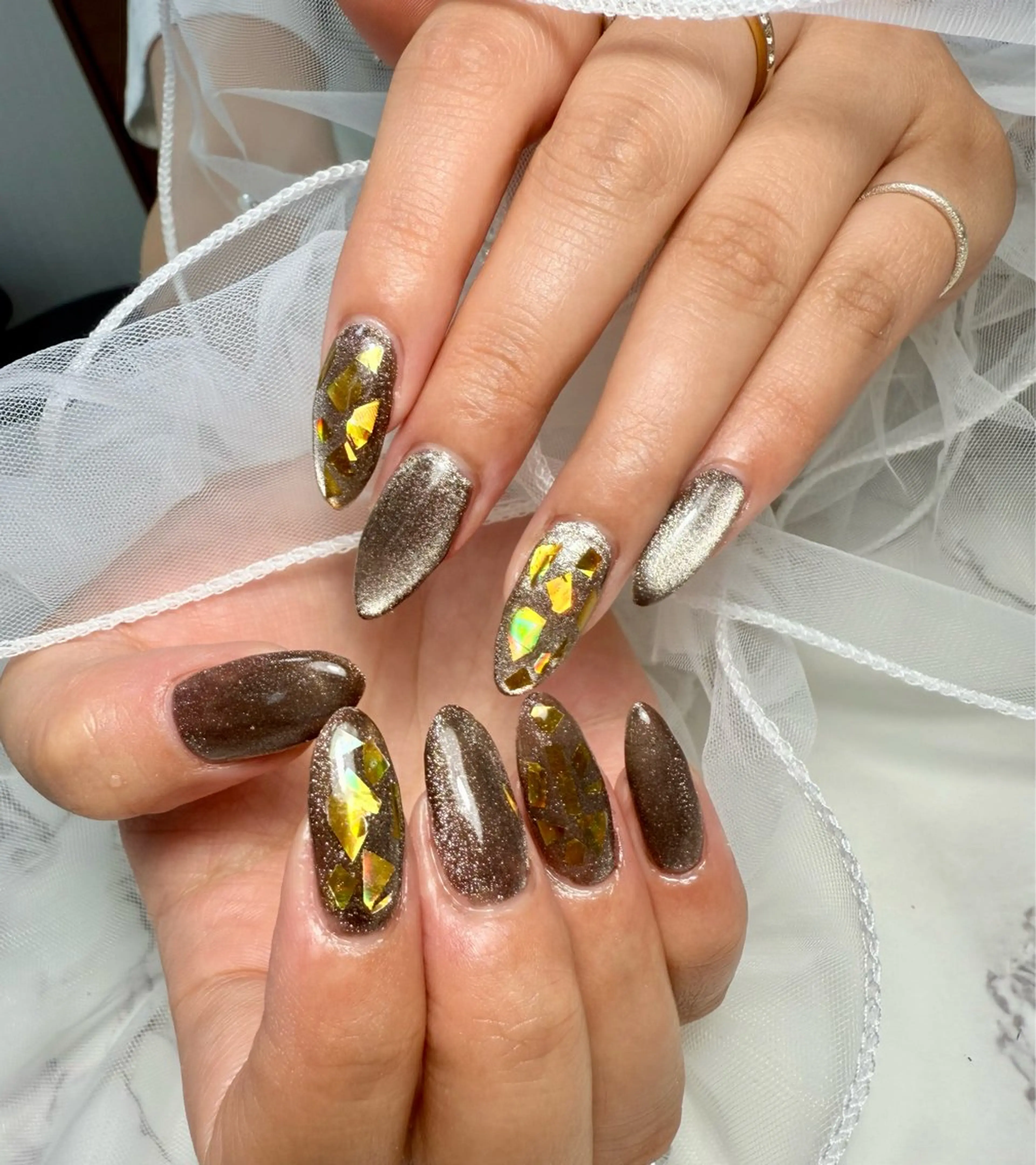 ネイル アートネイル チークネイル フレンチネイル 氷ネイル・うるうるネイル キラキラネイル M.N_ nailのネイルデザイン