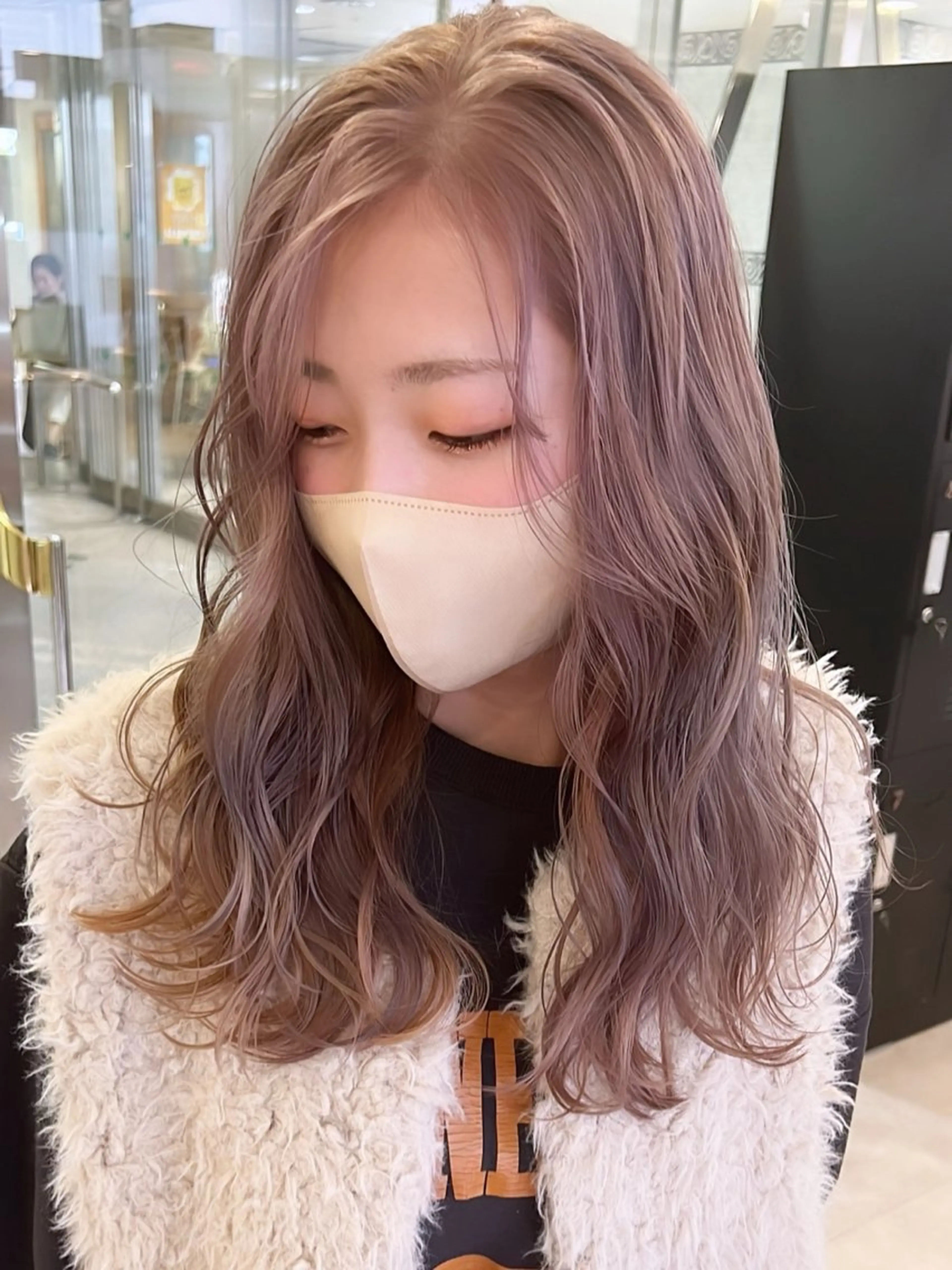 セミロング カット ヘアカラー トリートメント 透明感カラー／ 髪質改善／ボブ／中山のヘアスタイル