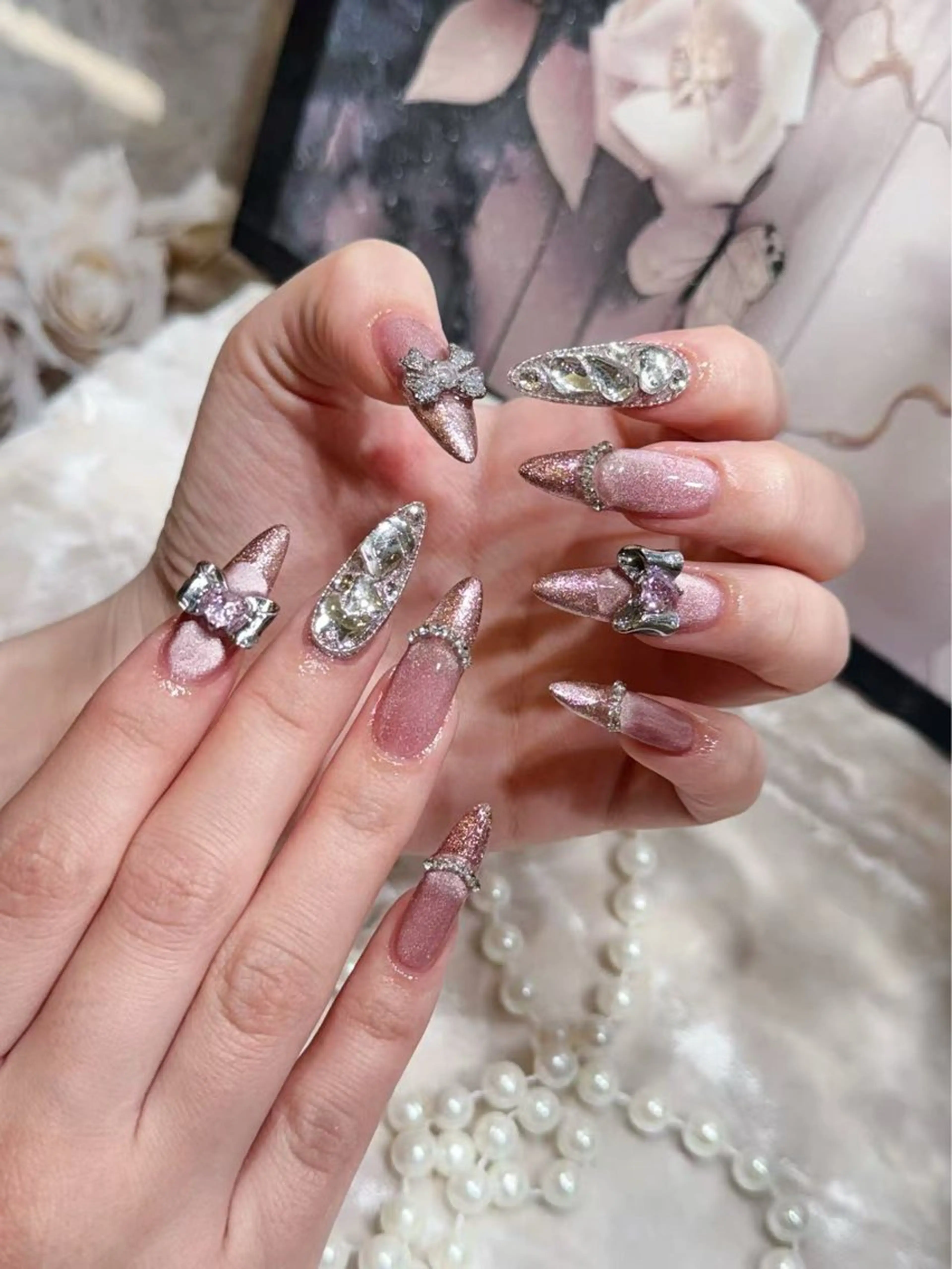 ネイル アートネイル フットネイル フレンチネイル ジェルネイル ハート Babarla　Nail　Salon所属・babarla Nailのネイルデザイン