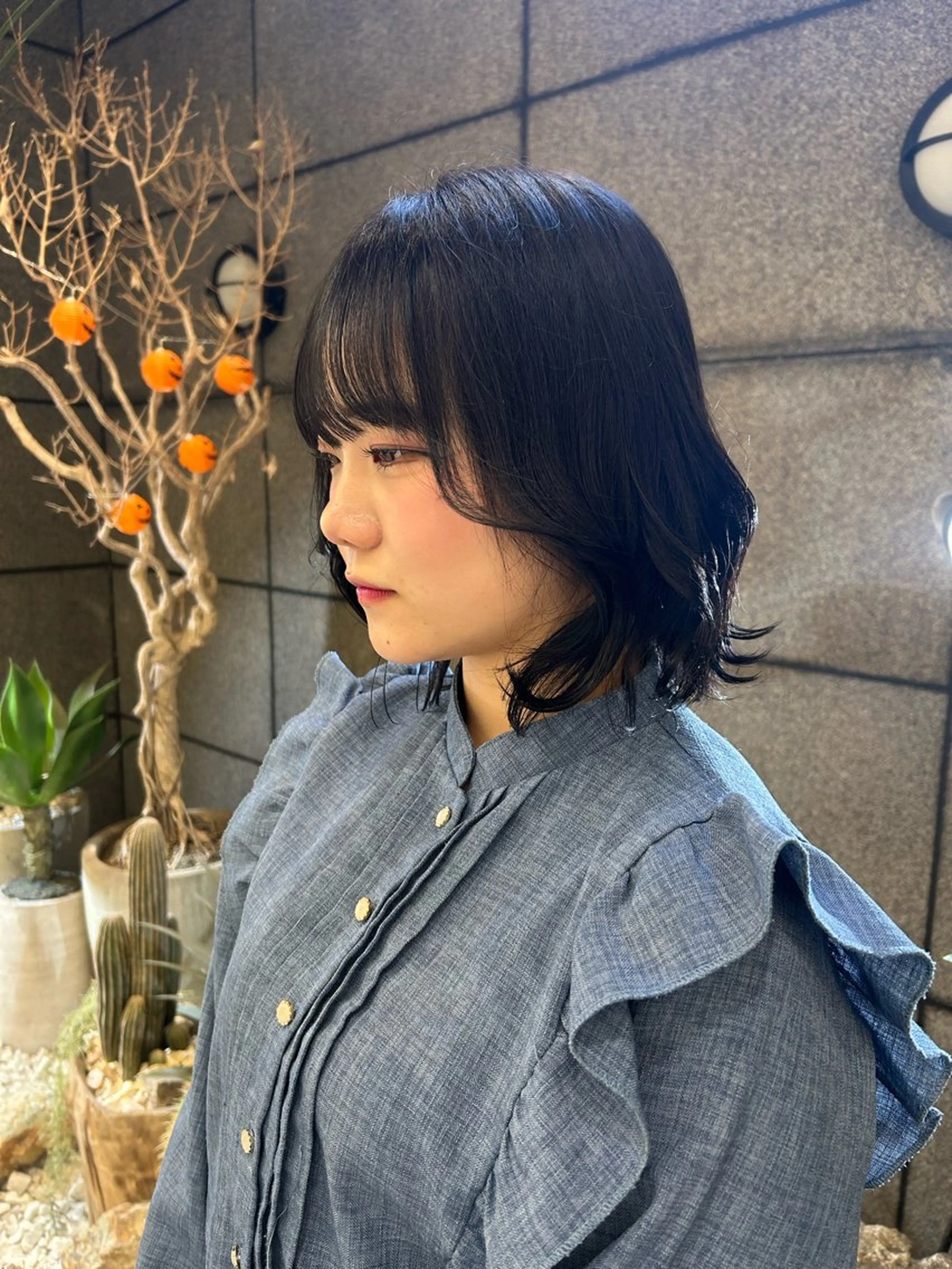 ミディアム カラー 暖色系ツヤカラー コトノ🫧のヘアスタイル