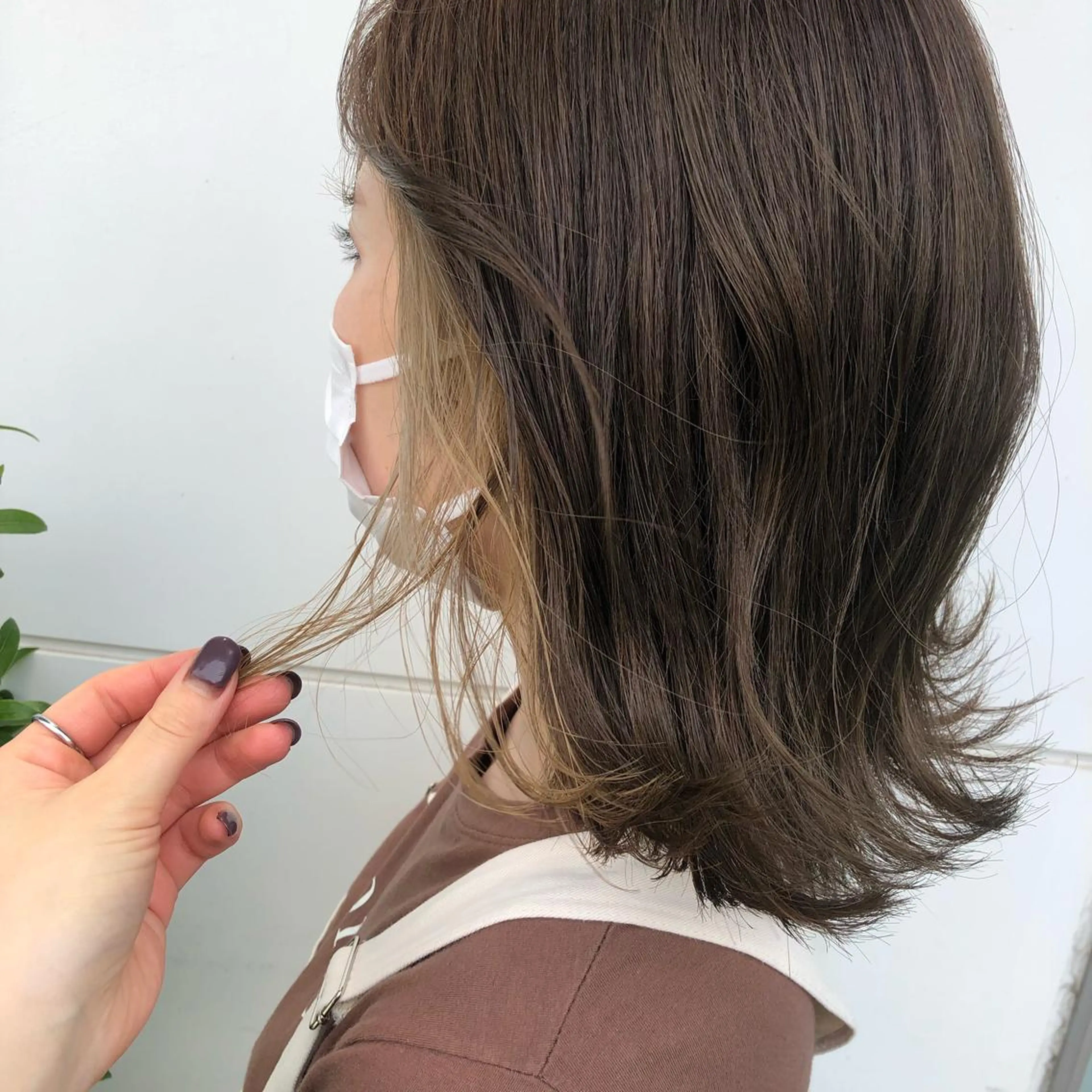 セミロング カラー ヘアカラー トリートメント カトウ ユウカのヘアスタイル