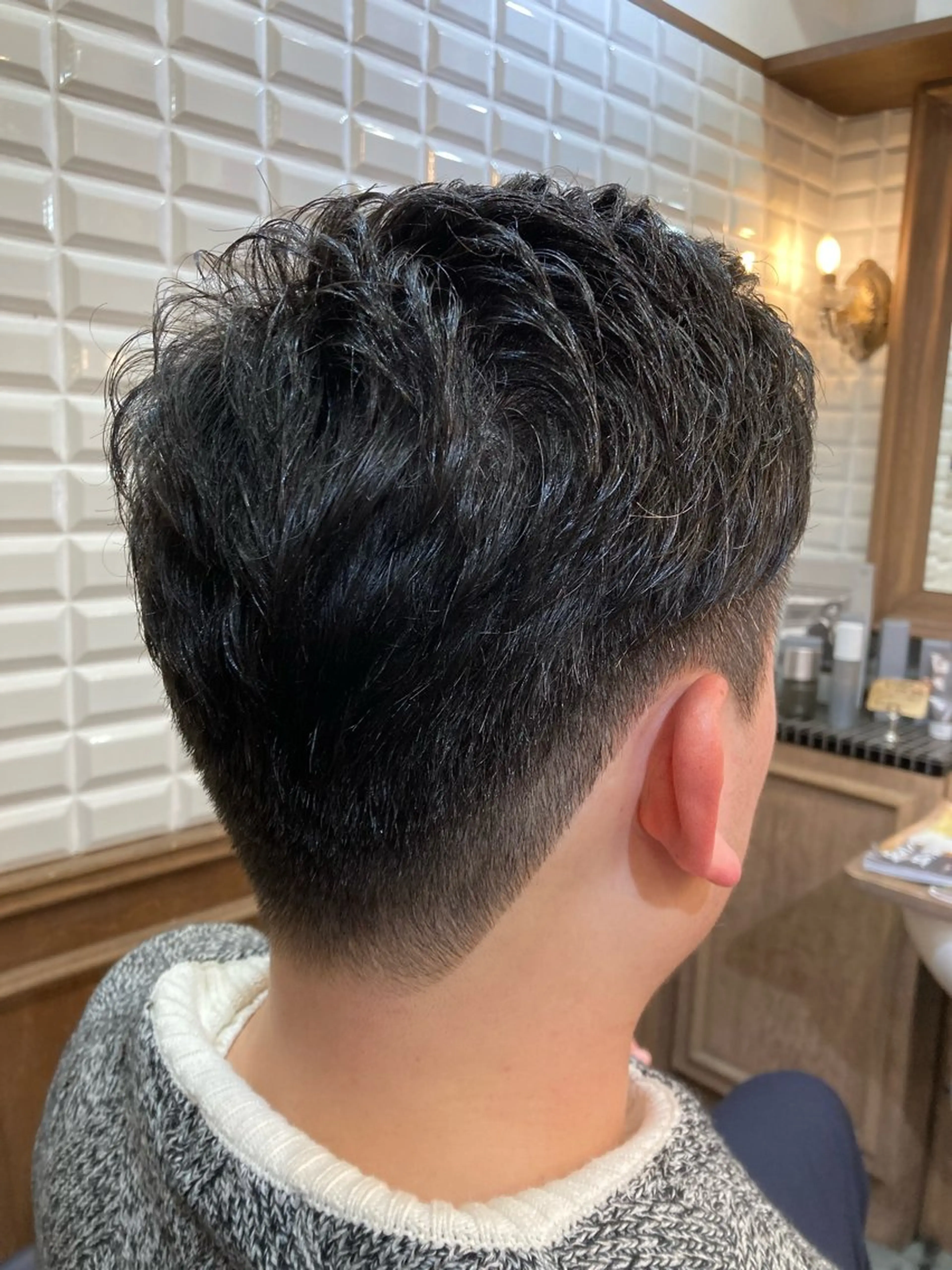 ショート メンズ 刈り上げ カット トリートメント ルピナス中田店長 山口大地のヘアスタイル