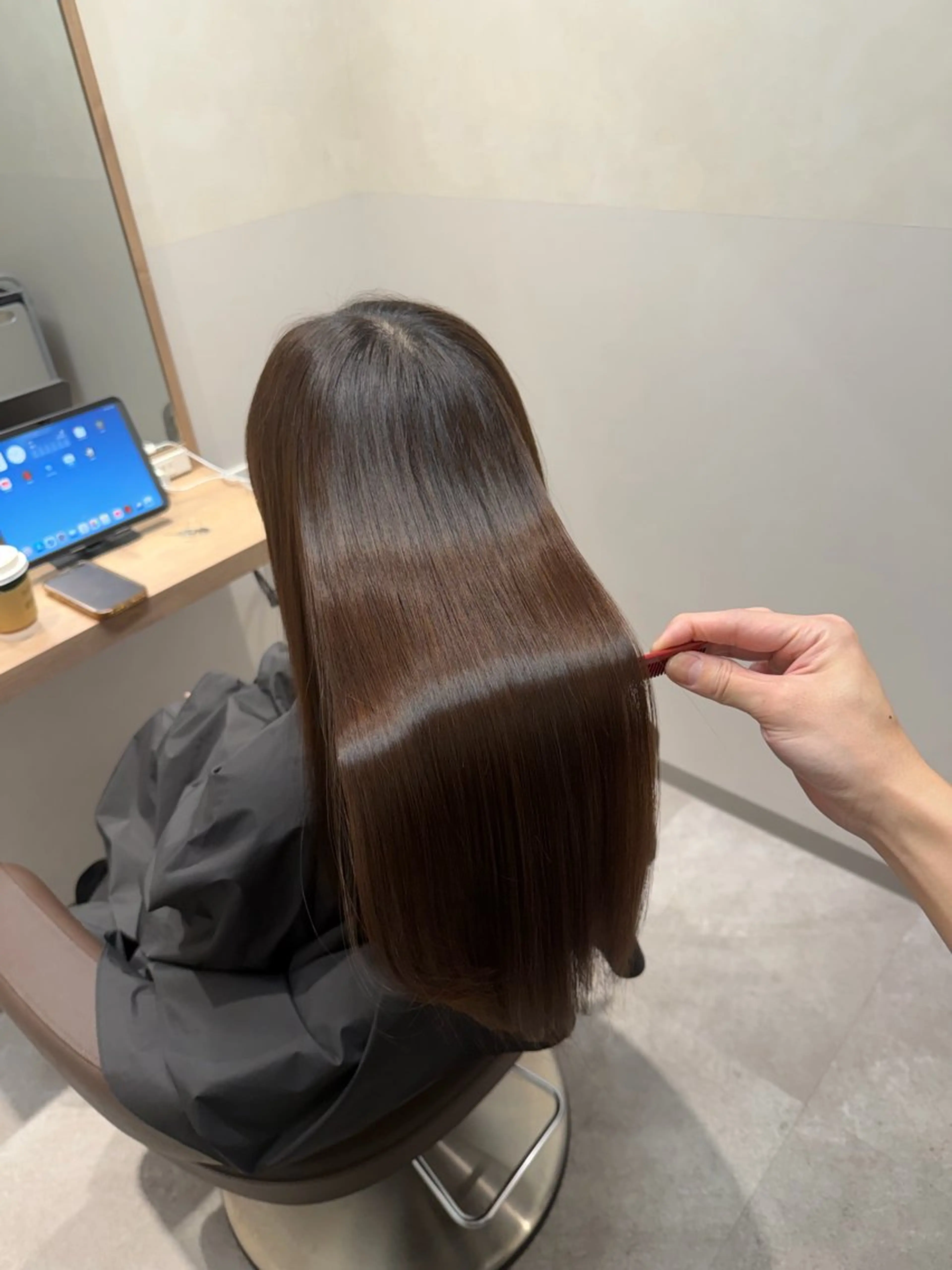 ロング カット 縮毛矯正 トリートメント SALOWIN 栄３丁目店所属・福田 修平💎 髪質改善/美髪矯正のヘアスタイル