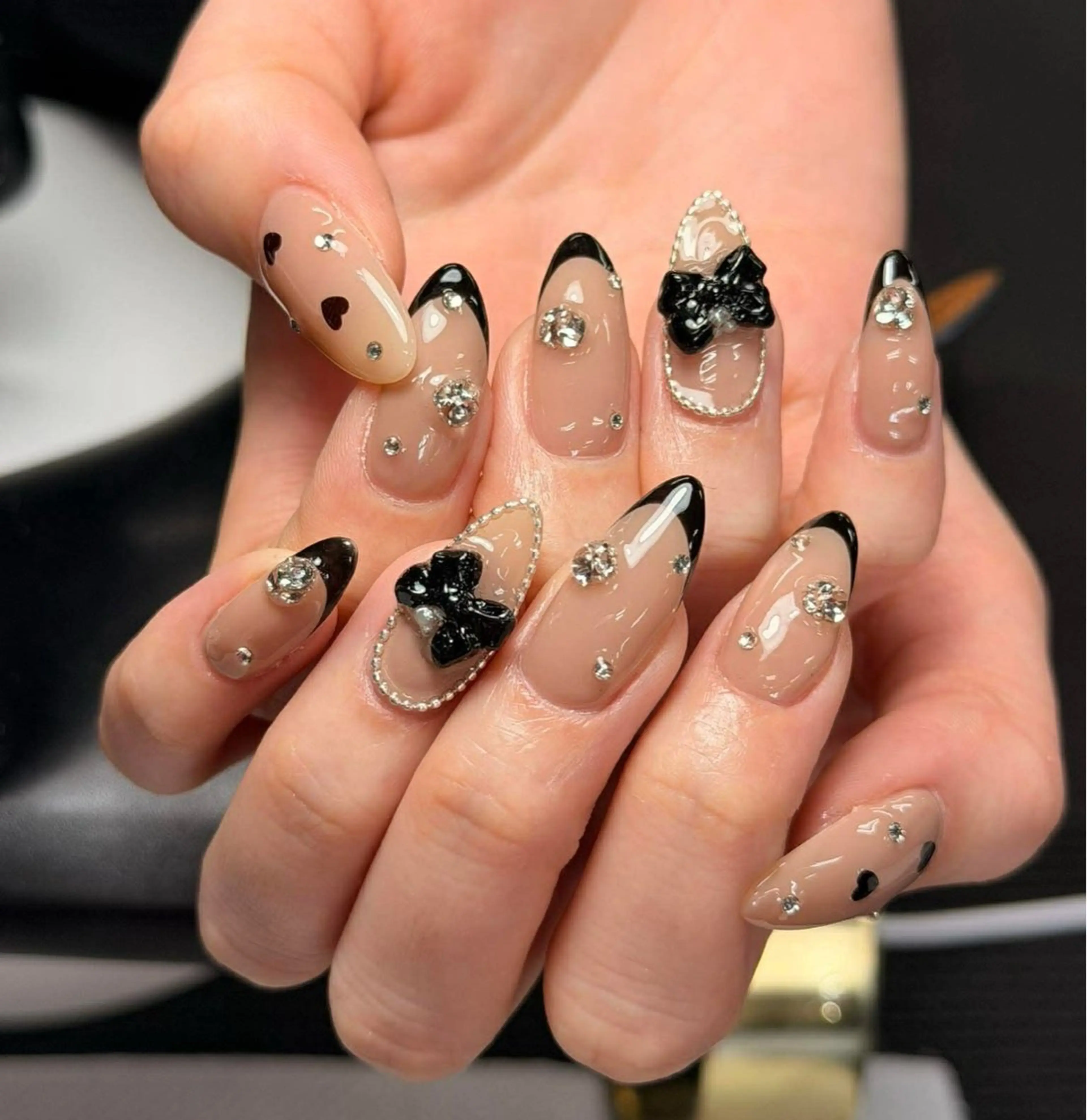 ネイル 韓国ネイル 持ち込み ニュアンスネイル ネイルチップ ハンドネイル Tini ANA.CHUOのネイルデザイン