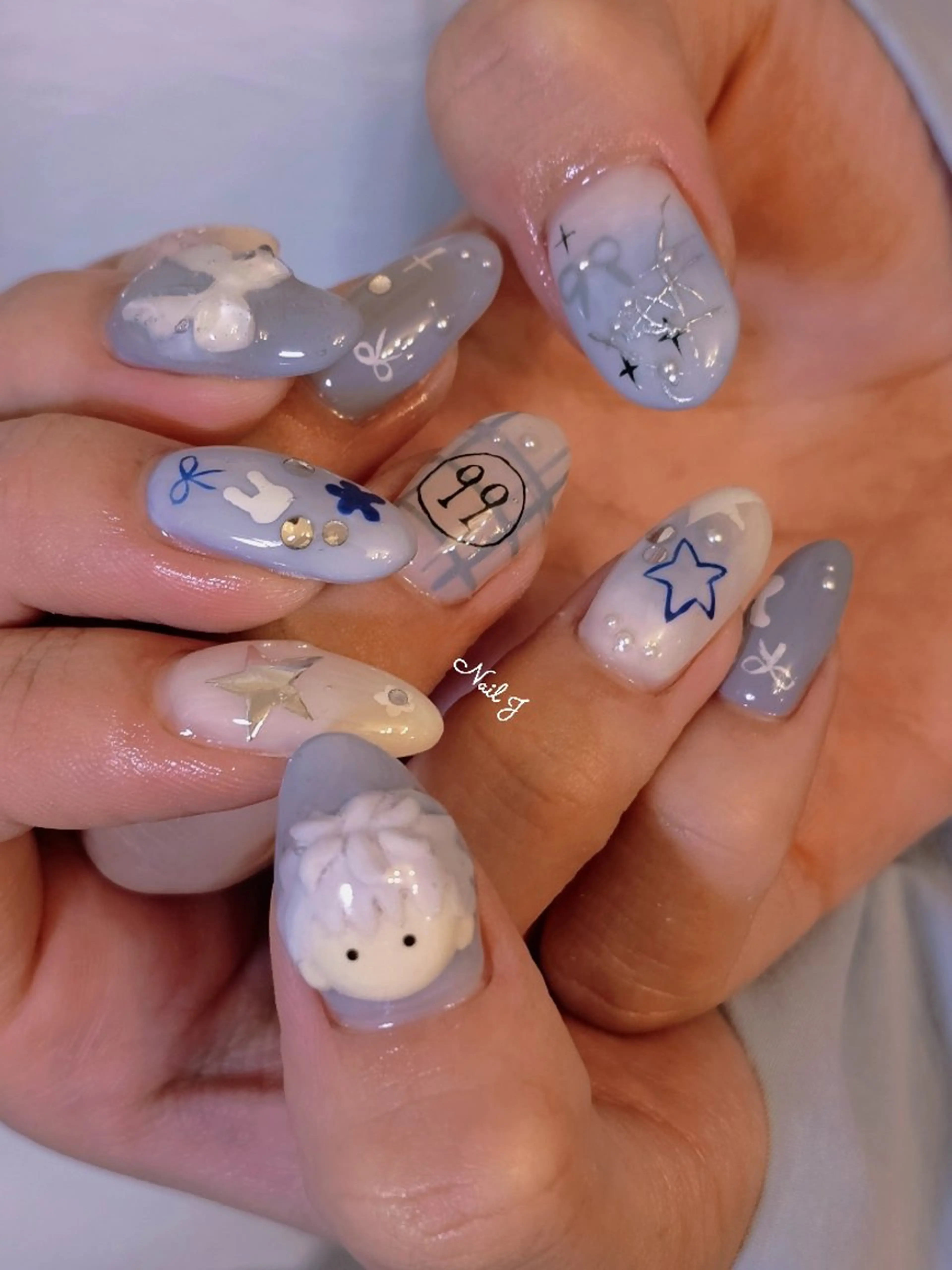 ネイル 韓国ネイル 持ち込み ニュアンスネイル ハンドネイル Nail Jのネイルデザイン