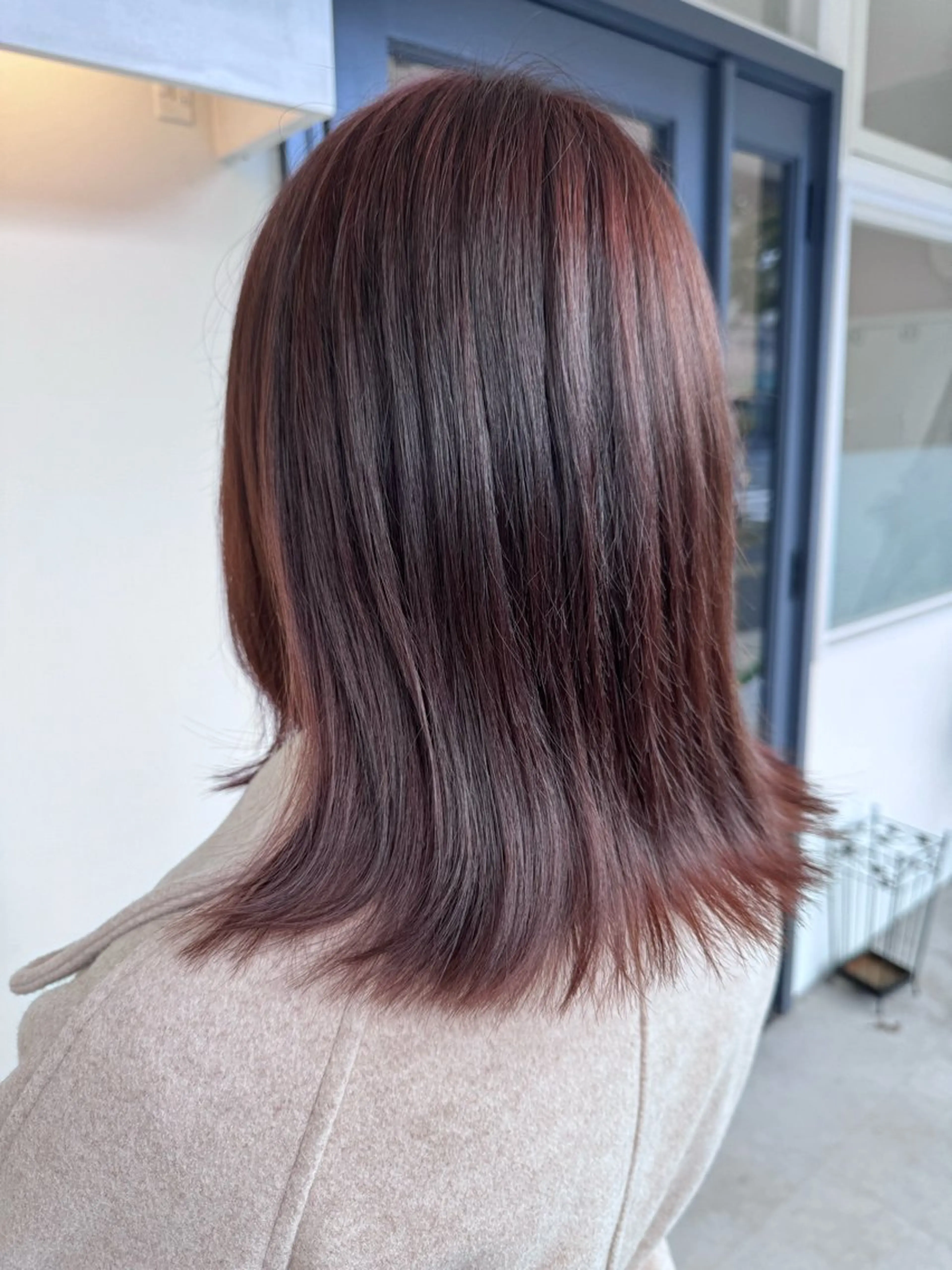 ミディアム カラー ブリーチ ブラウンカラー ブリーチなしカラー ピンクカラー ピンクブラウン Agu hair beqq 福岡別府所属・🐥 kotori 🐥のヘアスタイル