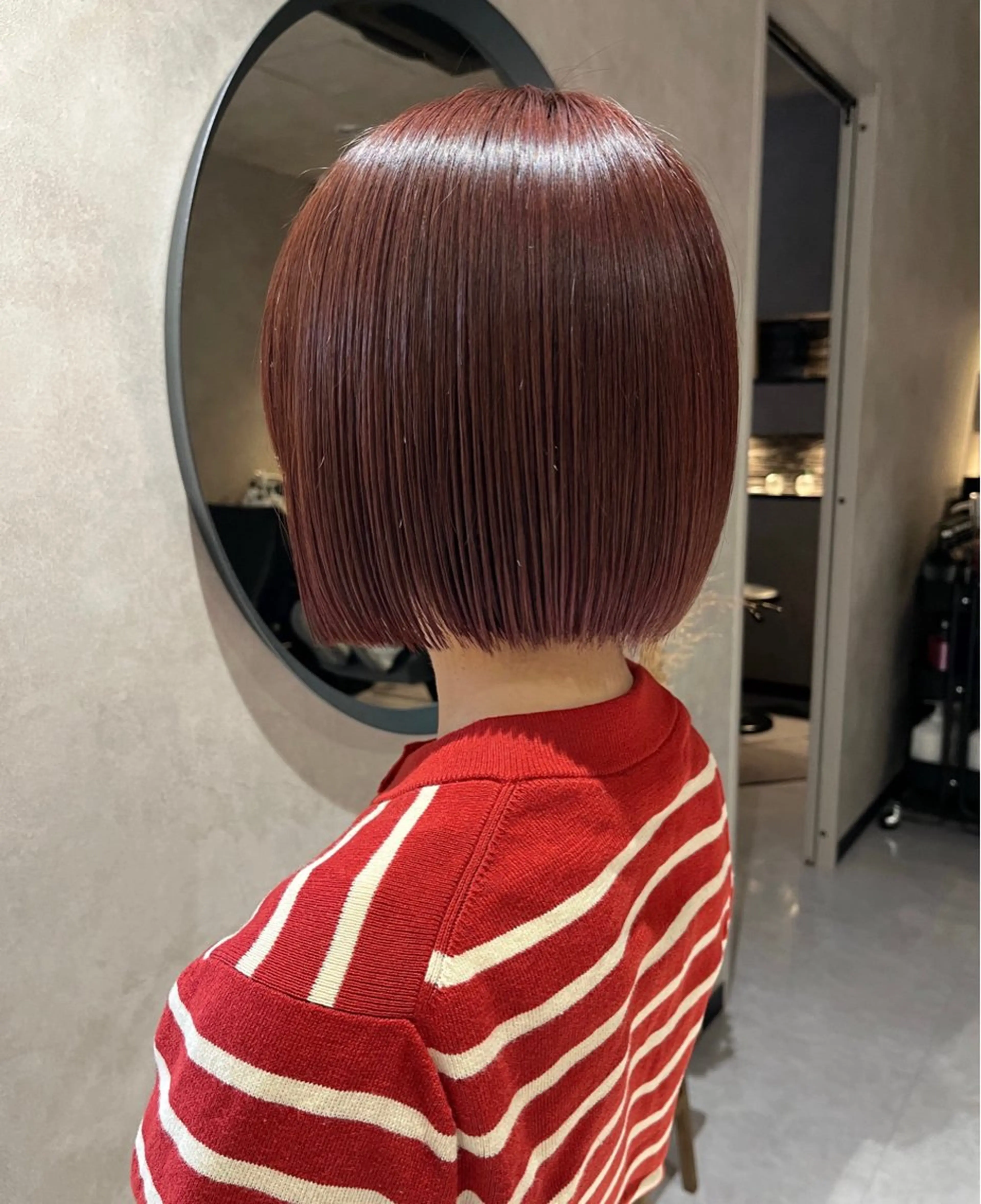 ショート カラー ブラウンカラー 透明感カラー ピンクカラー ピンクブラウン 髪質改善 カット ヘアカラー 《.Xian》ナツミ /艶髪/暖色/ボブのヘアスタイル